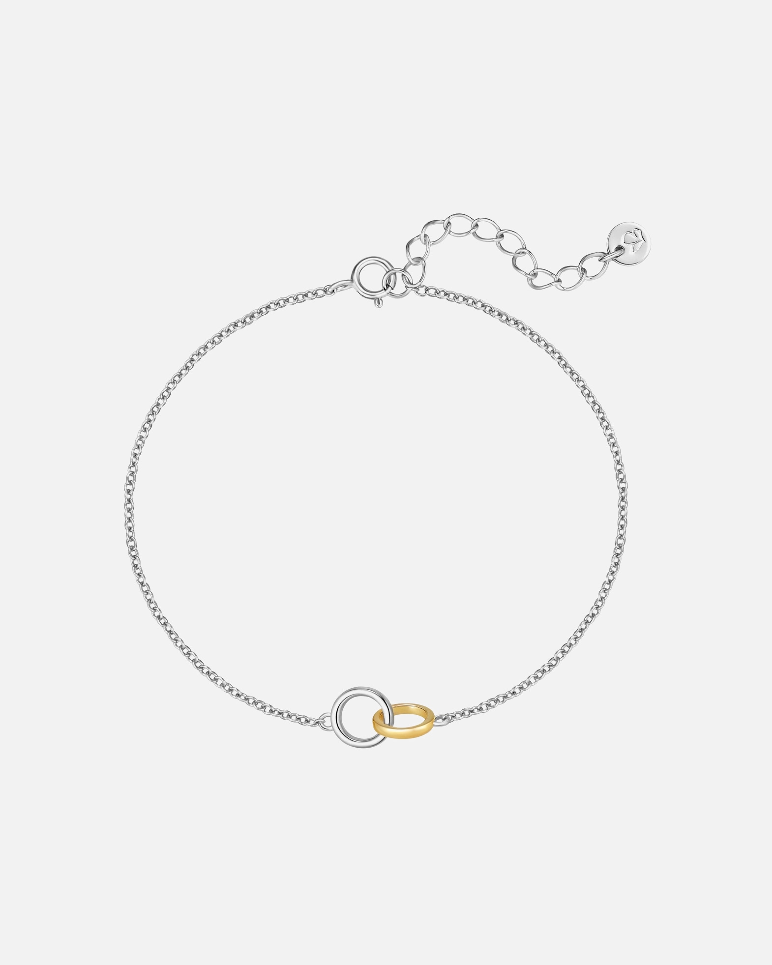 Bracelet pour Femme Glanzstücke München Bracelet en argent sterling dans argent/or jaune Longueur de base 17,0 + rallonge 3,0 cm