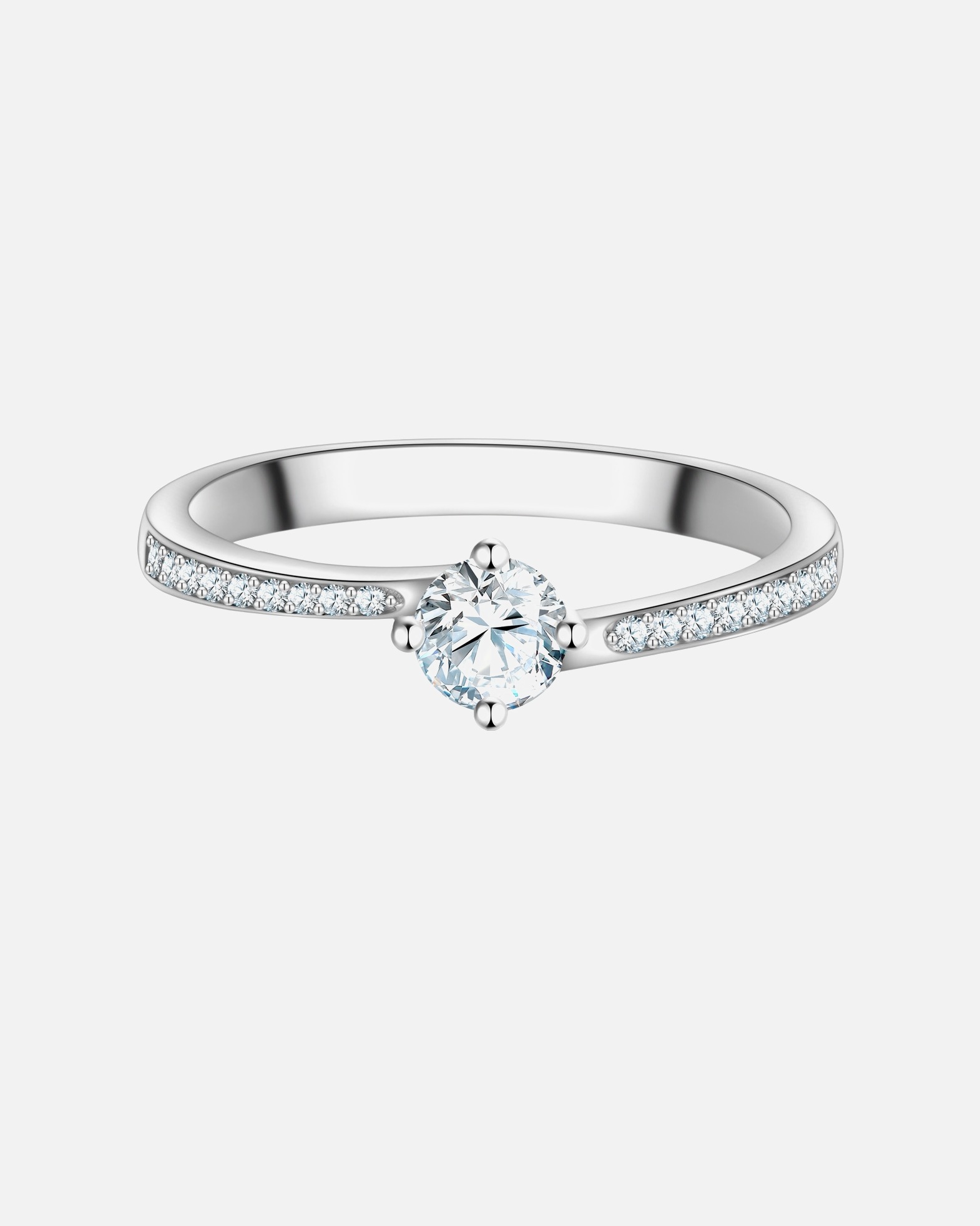 Bague pour Femme Trilani Bague en Argent Sterling en argent avec Zirconium 54