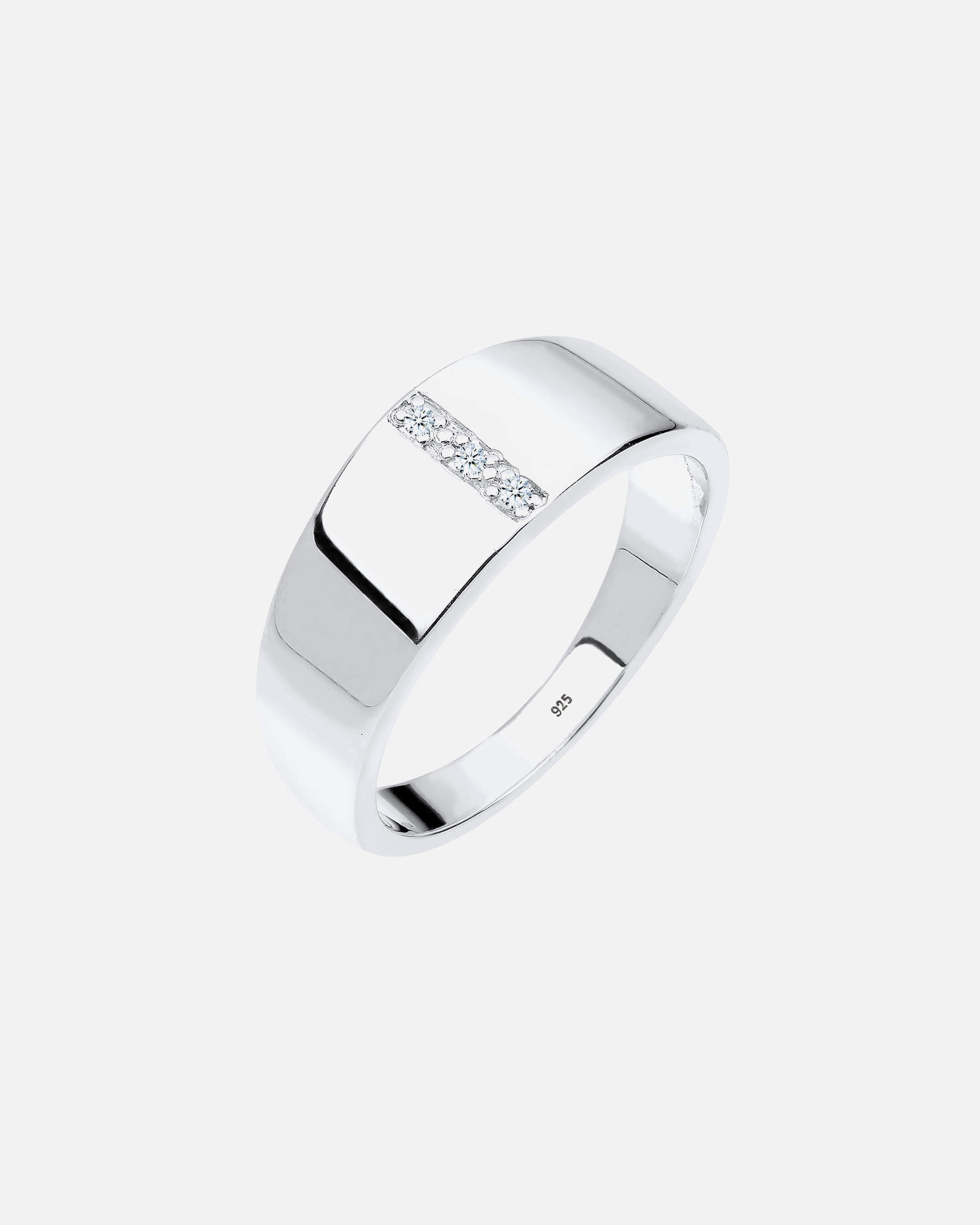 Bague pour Femme Elli DIAMONDS Femmes Bande basique diamant (0.015 ct.) en argent sterling 925 52