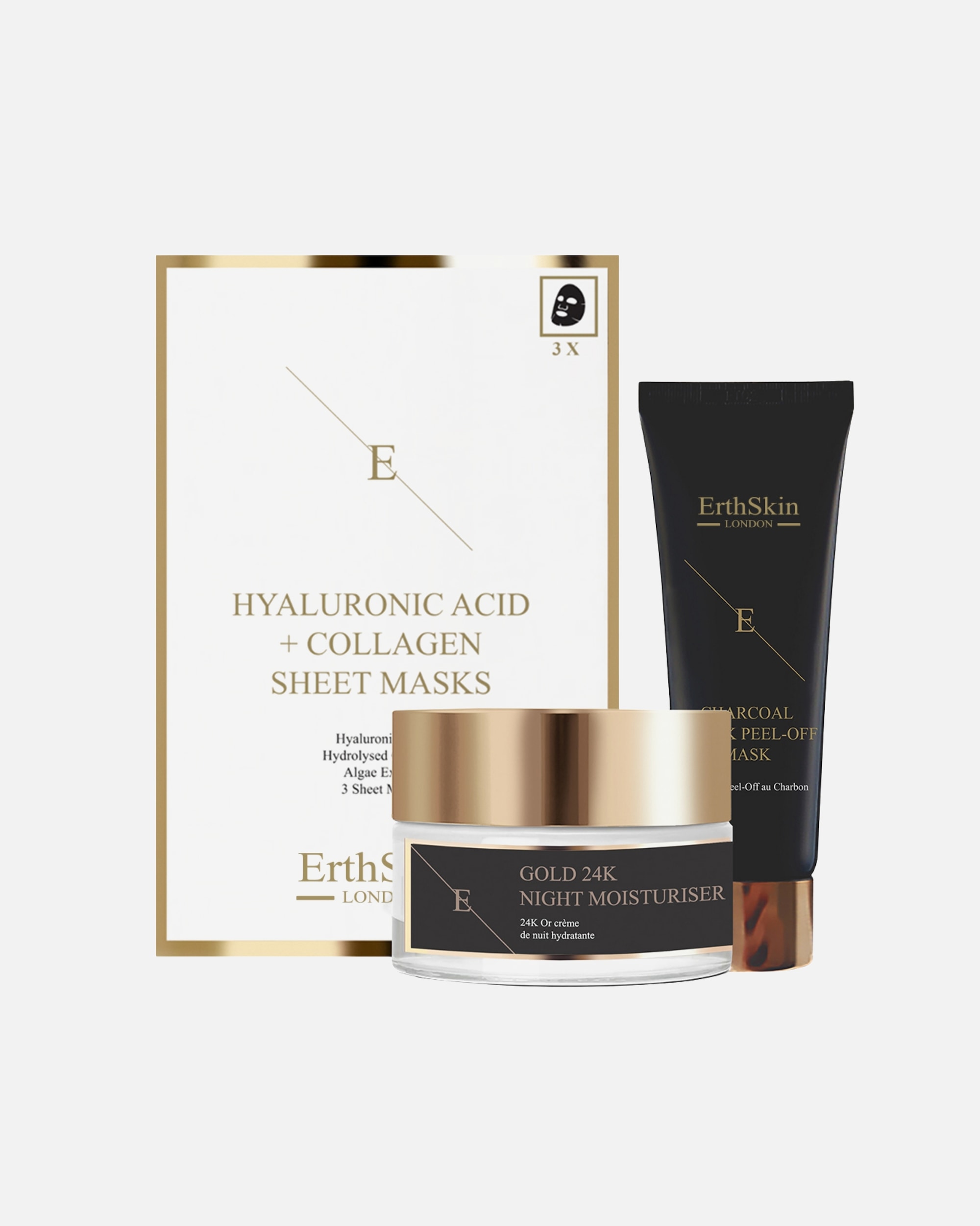 Coffret soin visage pour Femme ErthSkin London Coffret Gold Detox & Hydratation 1 pièce