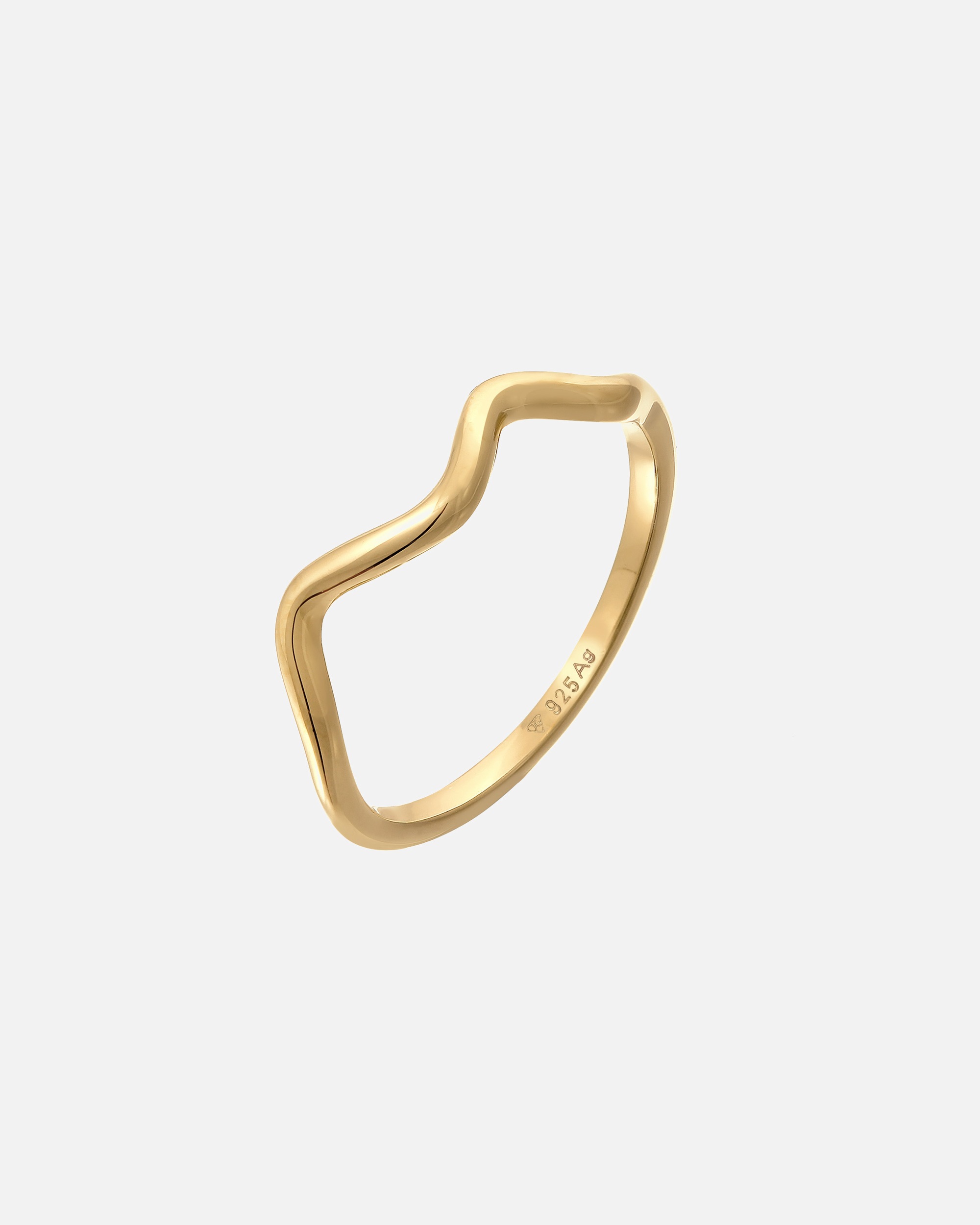 Bague pour Femme Elli Femmes Vagues Minimaliste Géo Tendance en Argent Sterling 925 52