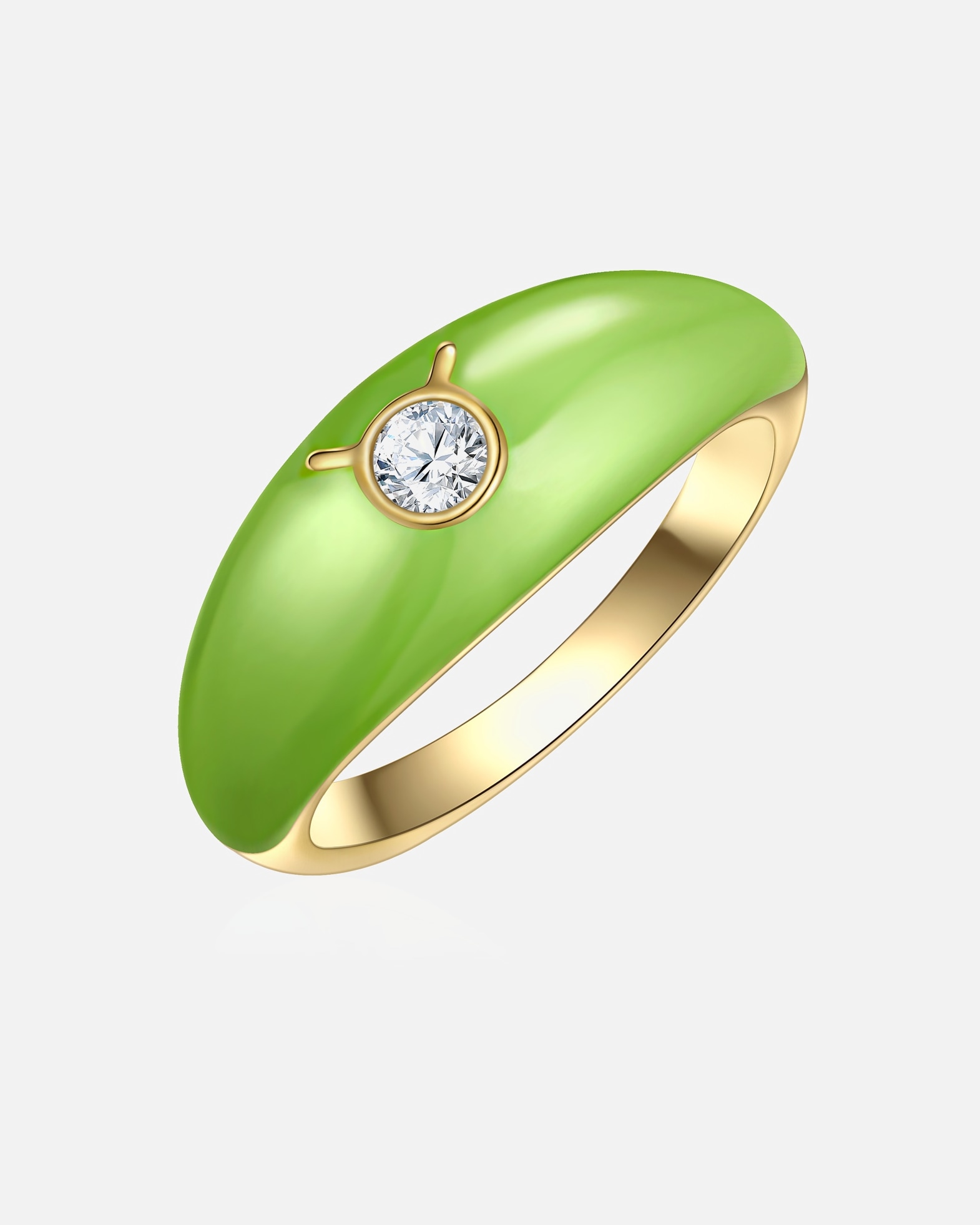 Bague pour Femme Glanzstücke München Bague Zodiaque Taureau en Argent sterling en Or jaune 60