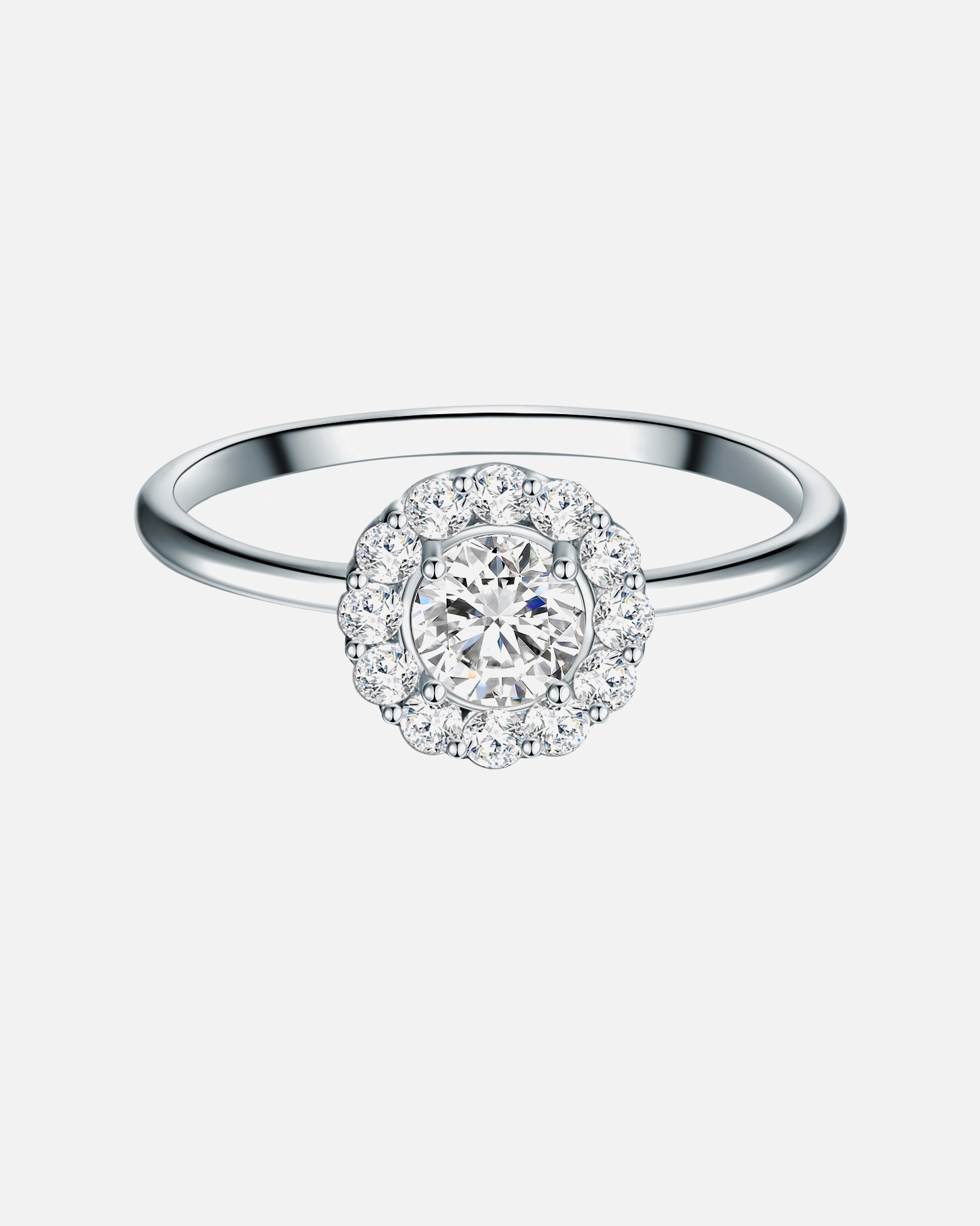 Bague pour Femme Bague en argent Argent sterling Oxyde de zirconium (CZ) en Argent 50