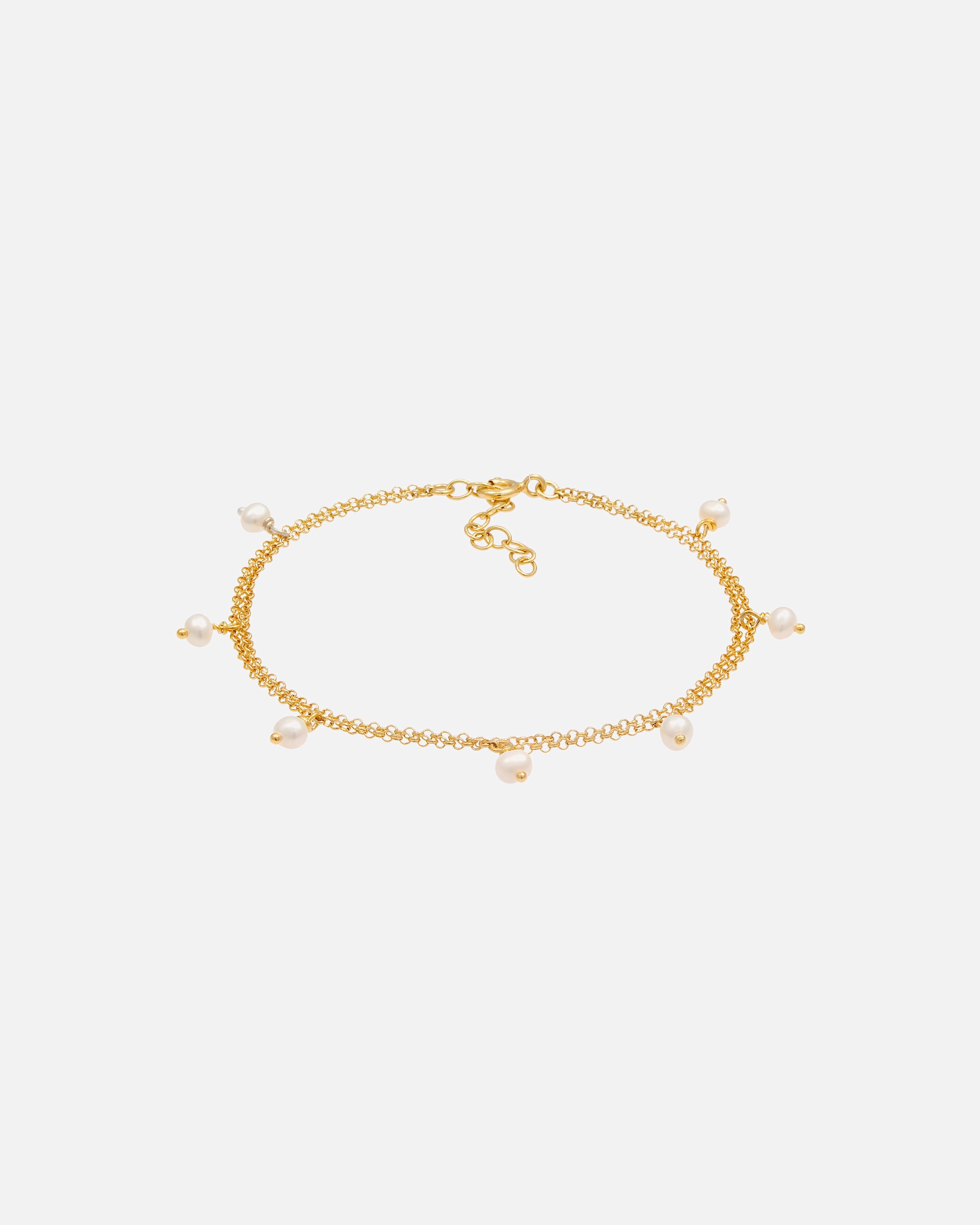 Bracelet pour Femme Elli Pendentif féminin en perle de culture d'eau douce, et en 925/1000 argent massif goldfarben