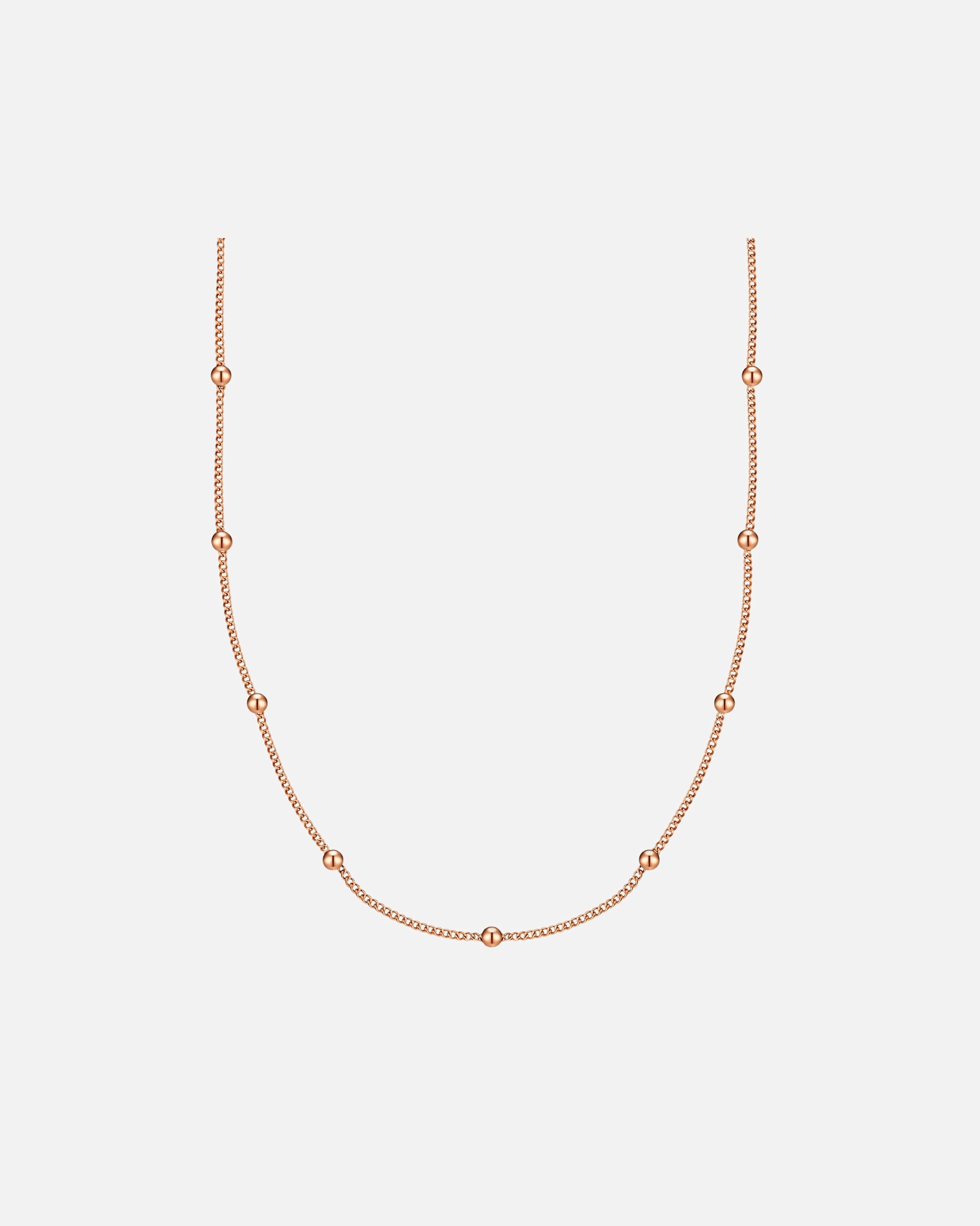 Collier pour Femme Glanzstücke München Collier en acier inoxydable en Or Rose 40,0 cm Basiskette + 5,0 cm Verlängerung
