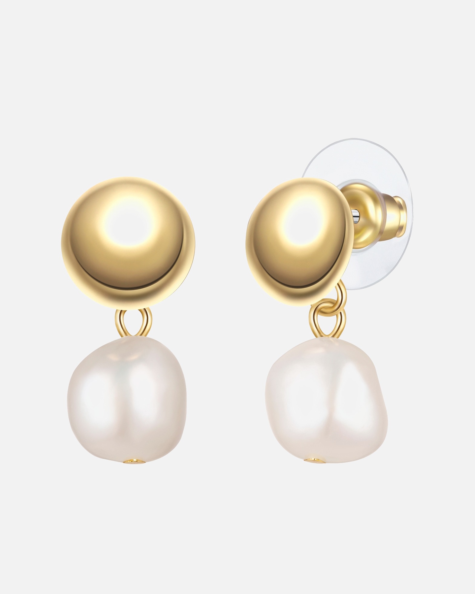 Boucles d'oreilles pour Femme Yokoamii Boucles d´oreilles en Alliage de fer en Or jaune 21,4 mm