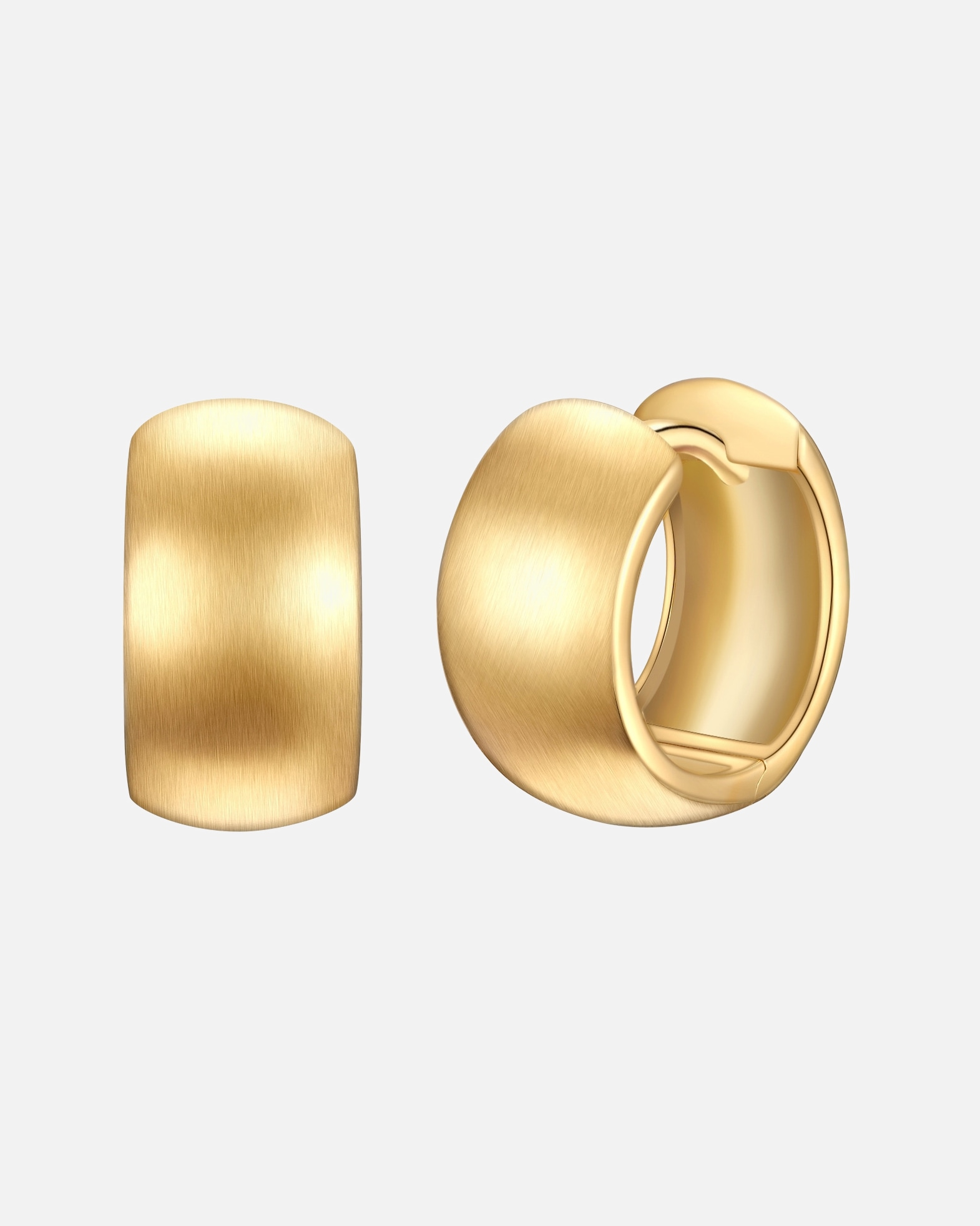 Créoles pour Femme Rafaela Donata Boucles d´oreilles en Argent sterling en Or jaune 14,3 mm