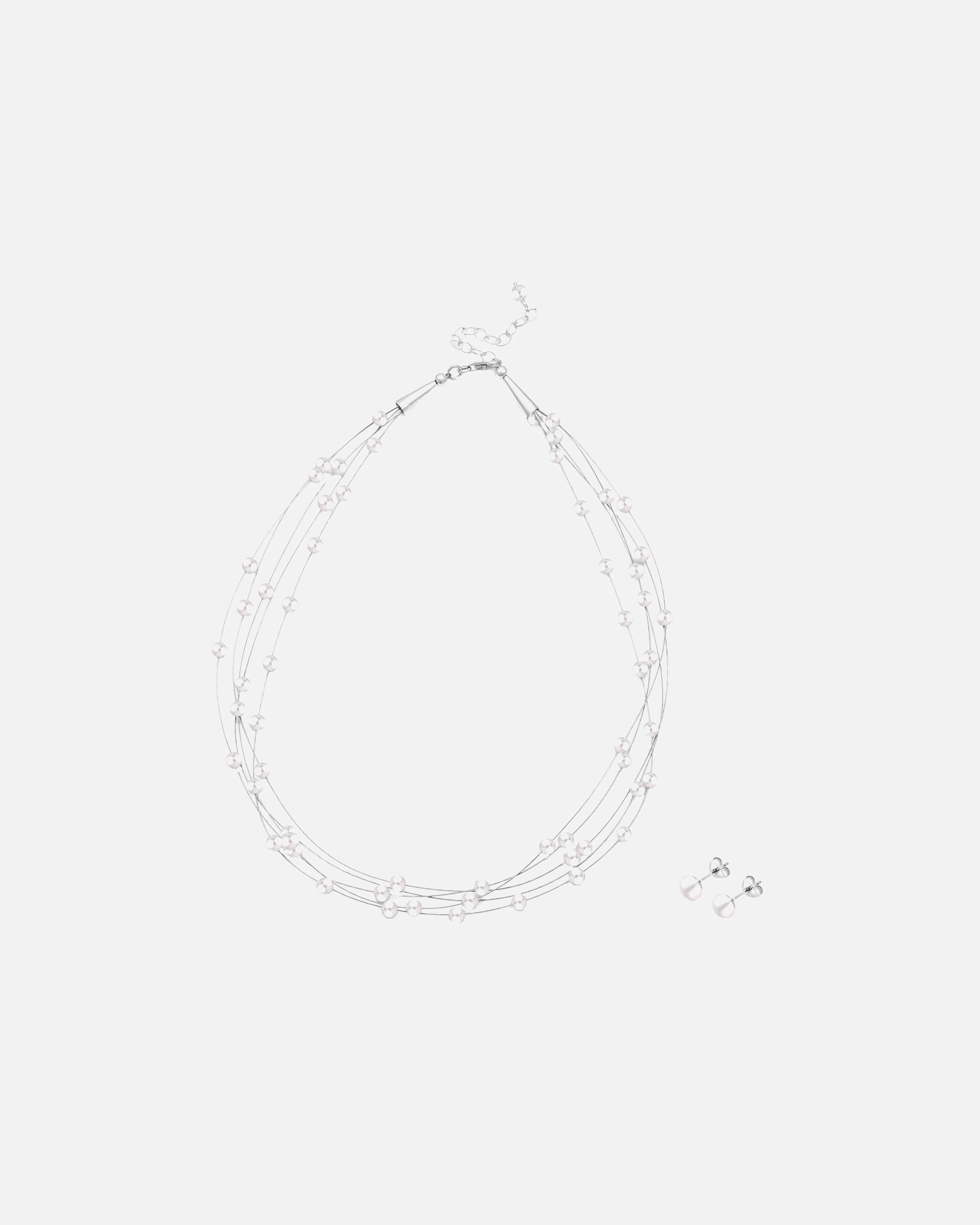 Parure de bijoux pour Femme Elli Perles de culture d'eau douce Argent 43 cm