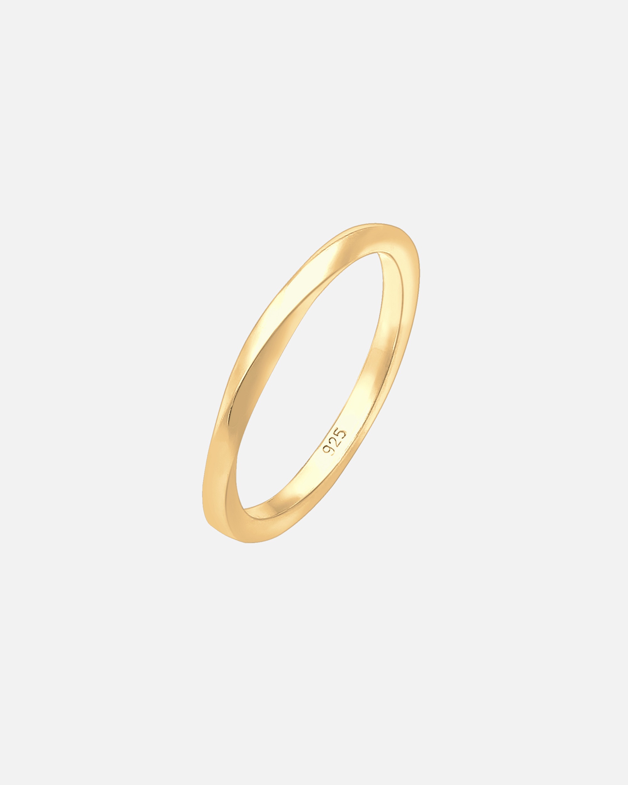 Bague pour Femme Elli Basic Bandring Gedreht Klassisch Trend 925 Silber 52