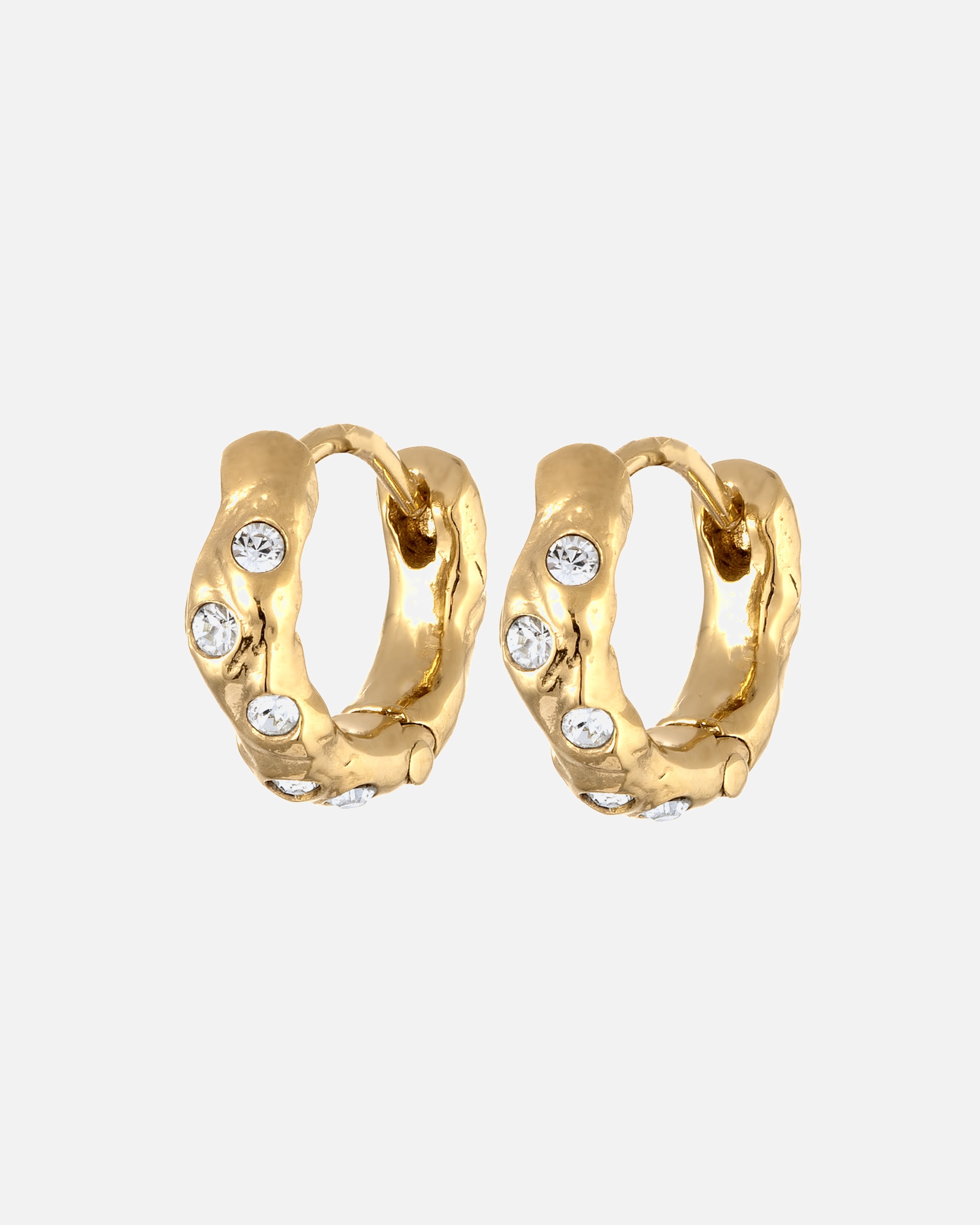 Boucles d'oreilles pour Femme Elli Créole avec pierre Cristaux de verre Blanc 925 Sterling Silver goldfarben
