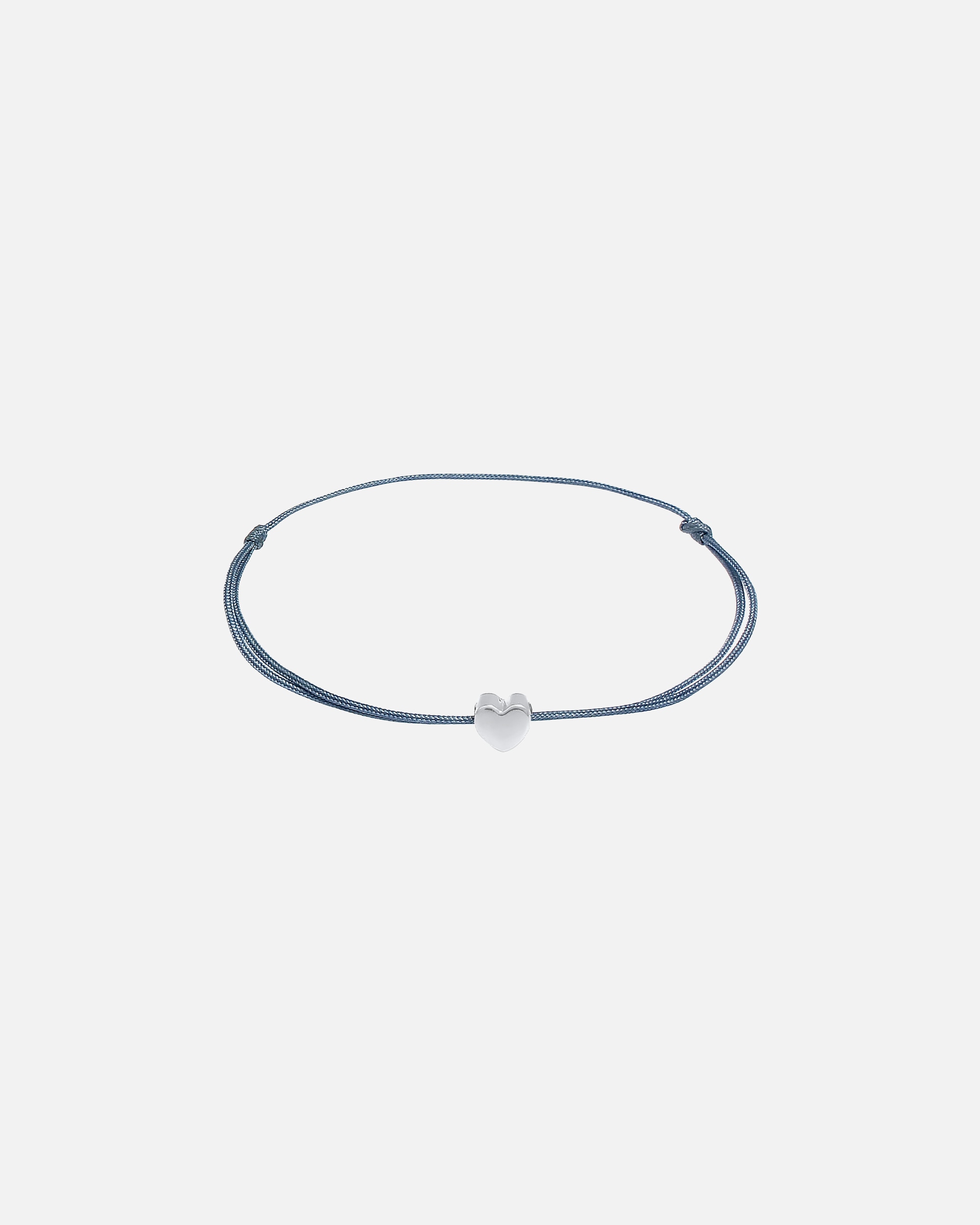 Bracelet pour Femme Elli Femmes Pendentif Cœur Élastique Basique avec Nylon Bleu en argent sterling 925 silberfarben