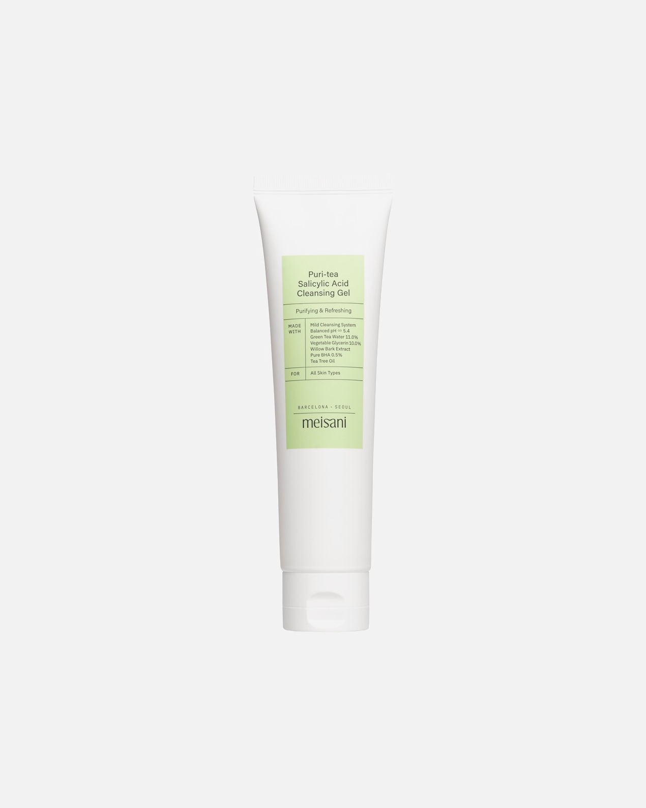 Gel nettoyant pour Femme Meisani Gel nettoyant à l'acide salicylique Puri- Tea 150 ml