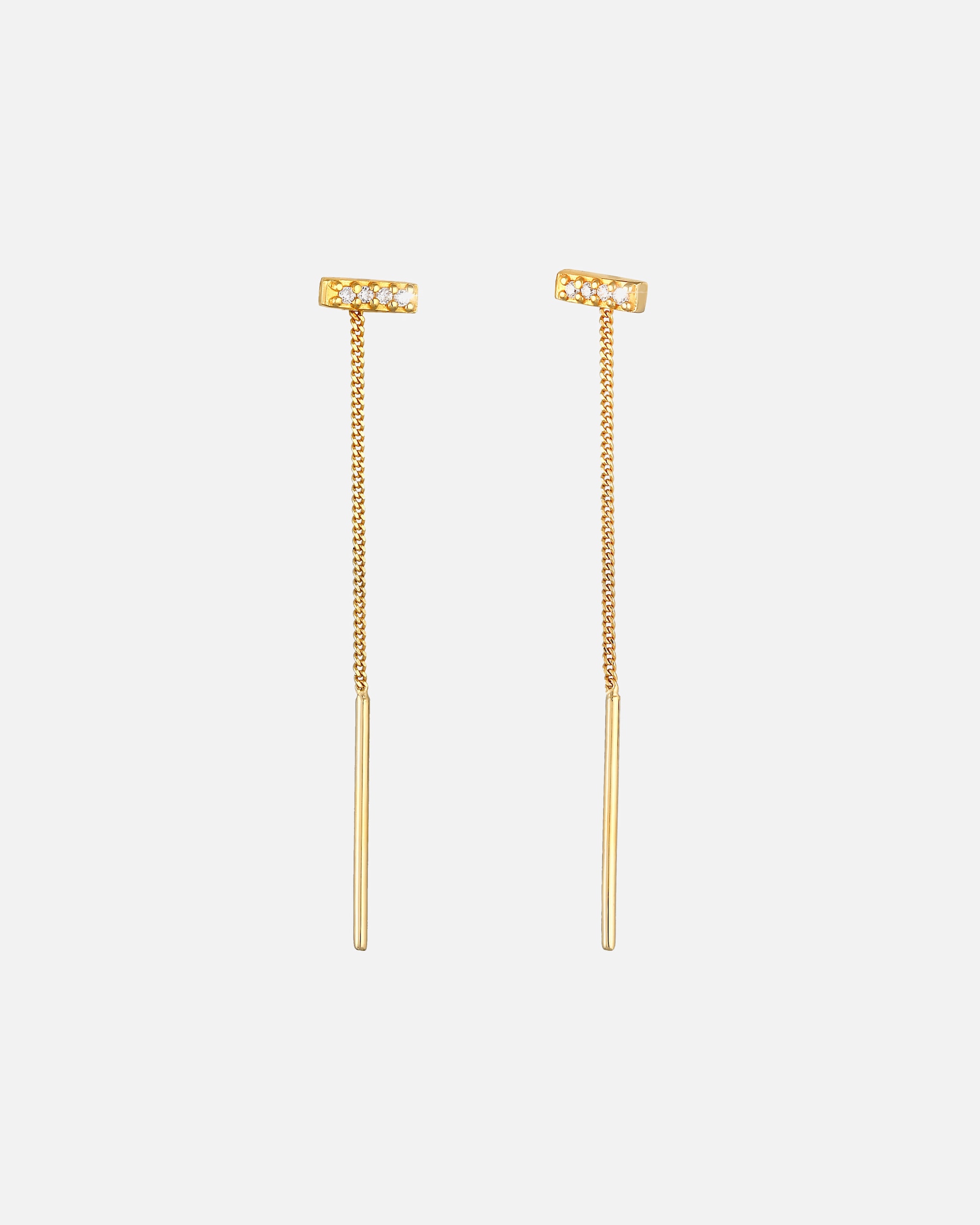 Boucles d'oreilles pour Femme Elli Elli Ohrringe Zirkonia Stab Durchzieher Trend 925 Silber goldfarben