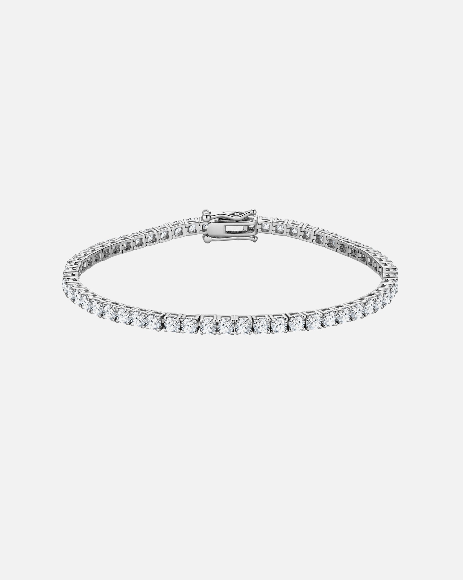 Bracelet pour Femme Lulu & Jane Bracelet en laiton en Argent avec Zirconium 18 cm
