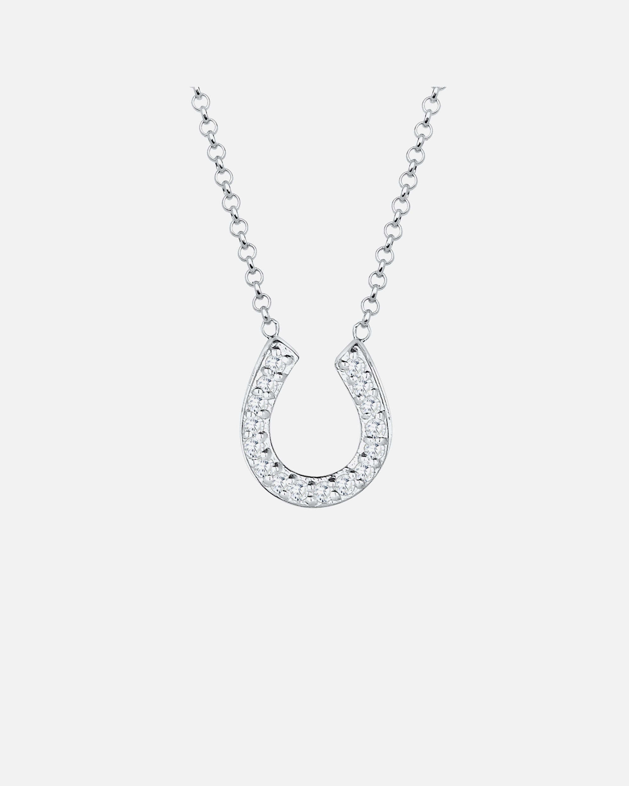 Collier pour Femme Elli Femmes Pendentif Fer à Cheval Talisman Chance avec Cristaux de Zirconium en Argent Sterling 925 45