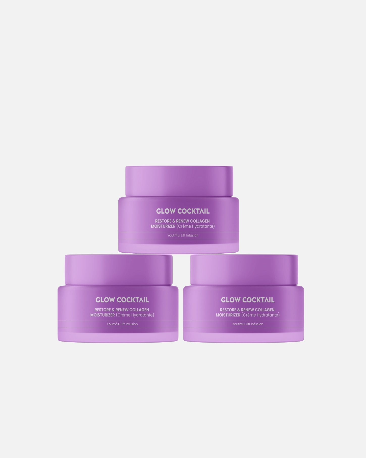 Crème visage pour Femme Glow Cocktail Trio de renouvellement du collagène 1 pièce
