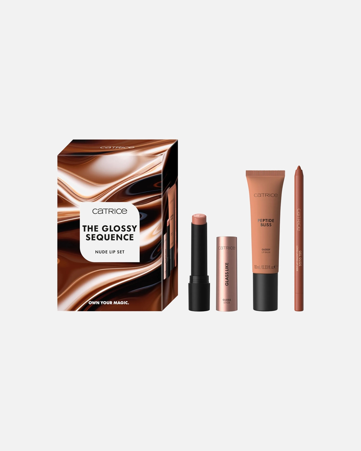 Coffret de maquillage pour les lèvres pour Femme Catrice The Glossy Sequence Nude Lip Set 01 Glossible! 1 unité