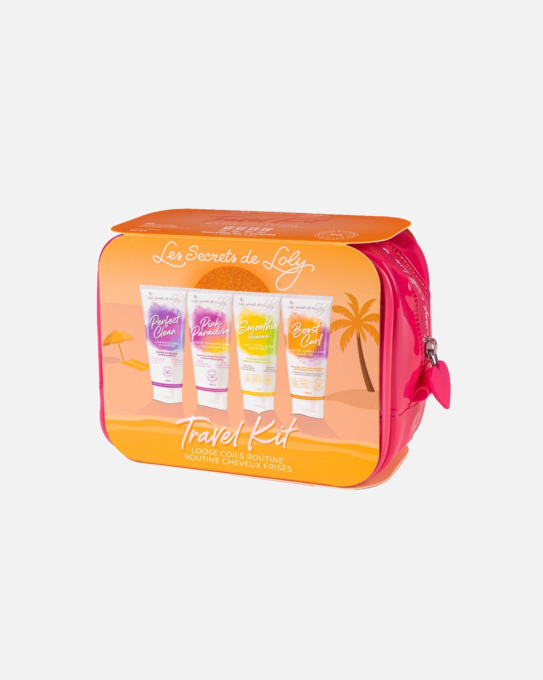 Coffret soin cheveux pour Unisexe Les Secrets de Loly Trousse voyage frisé - Routine capillaire 4 étapes essentielles 1 unité