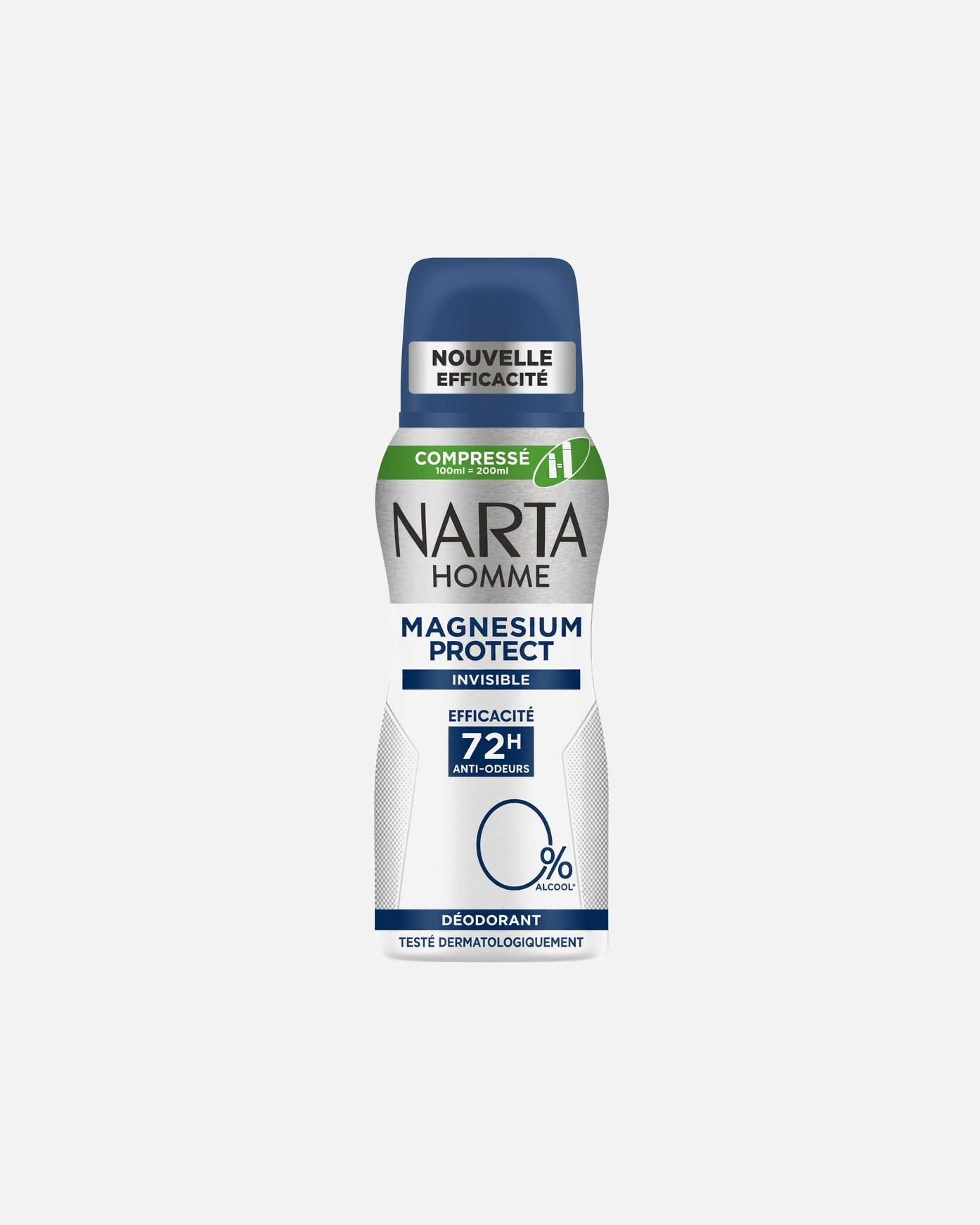 Déodorant pour Homme Narta Magnesium Protect Déodorant Compressé Homme Magnesium Protect Hypoallergénique Efficacité 48h 100 ml