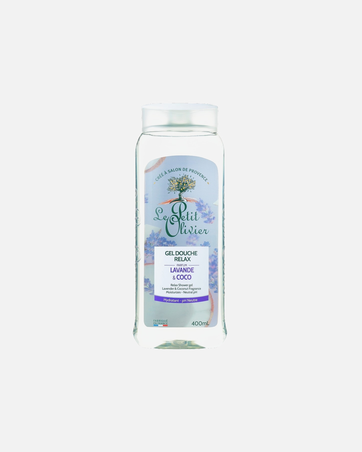 Gel douche pour Unisexe Le Petit Olivier Relax Parfum Lavande & Coco 400 ml