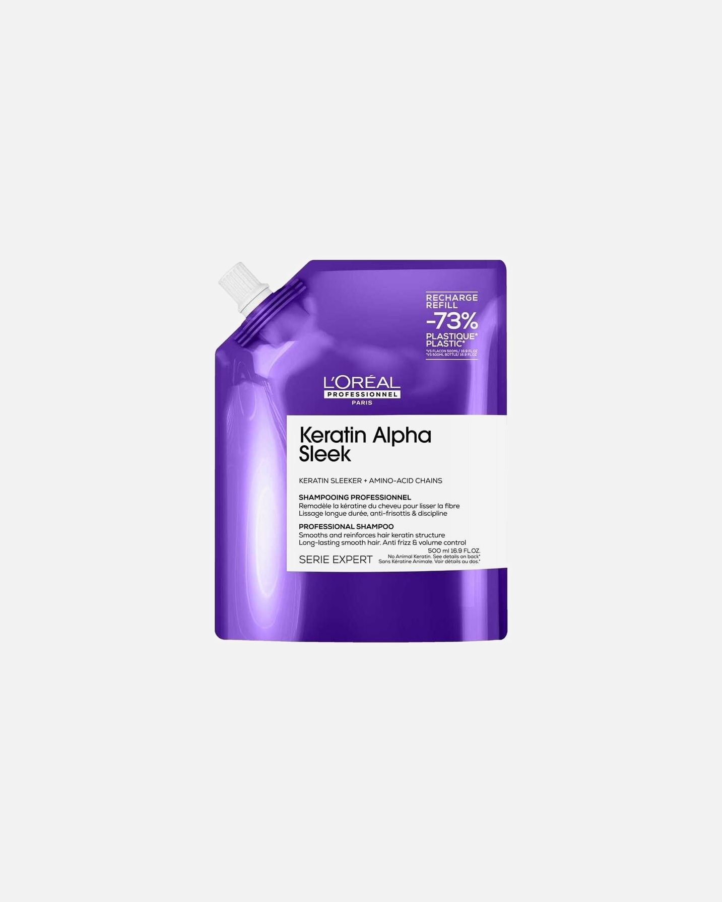 Shampooing pour Unisexe L´Oréal Professionnel Paris Serie Expert Keratin Alpha Sleek 500 ml - Recharge