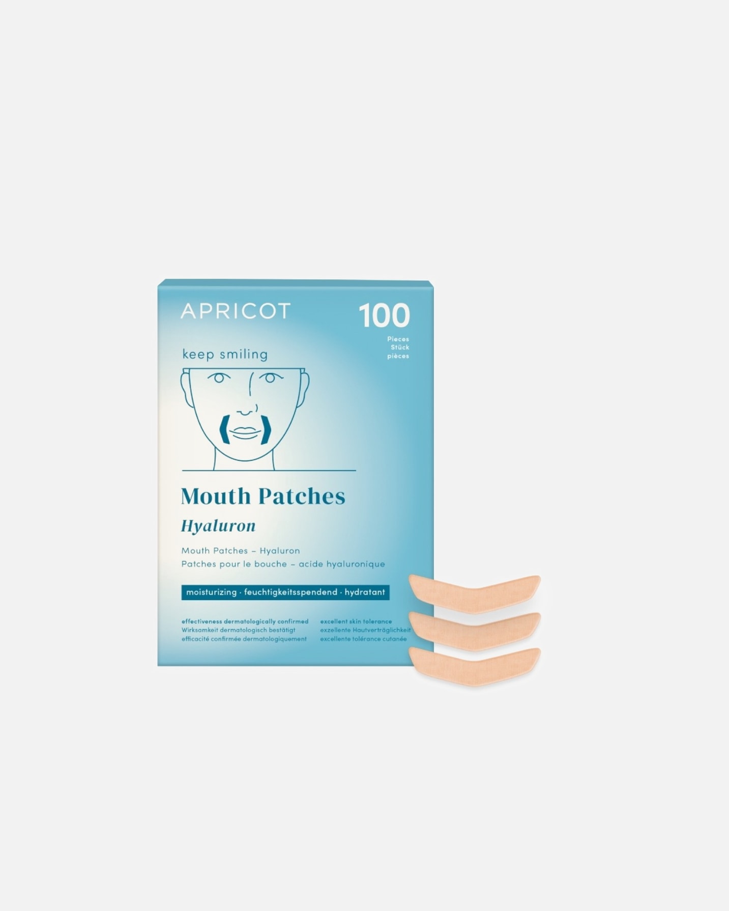 Masque anti-âge pour Unisexe Apricot Patchs pour les lèvres à l'acide hyaluronique 100 Unités