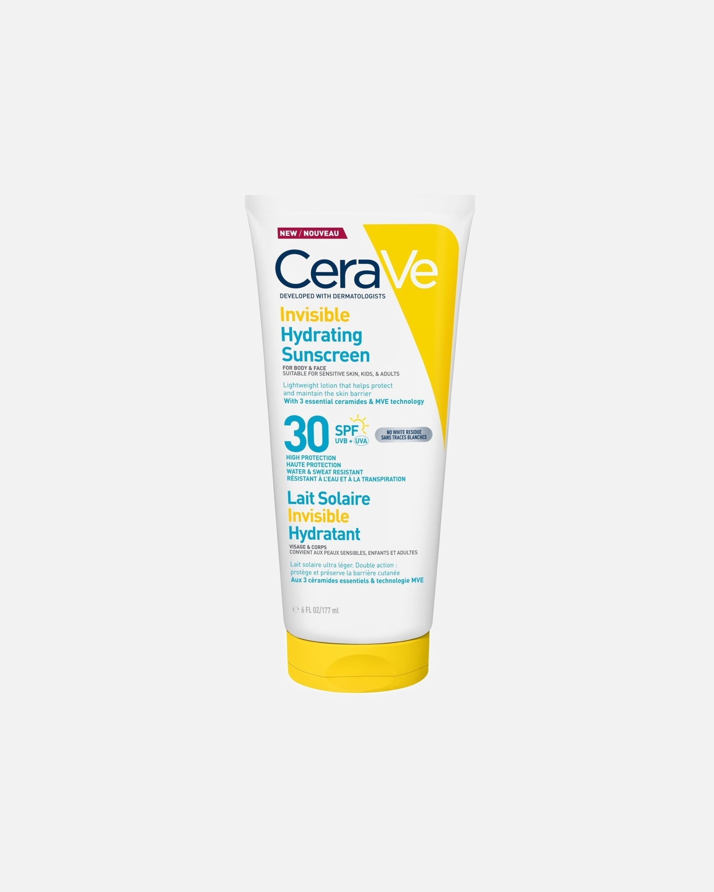 Crème solaire pour Unisexe CeraVe Invisible Hydrating SPF30 177 ml
