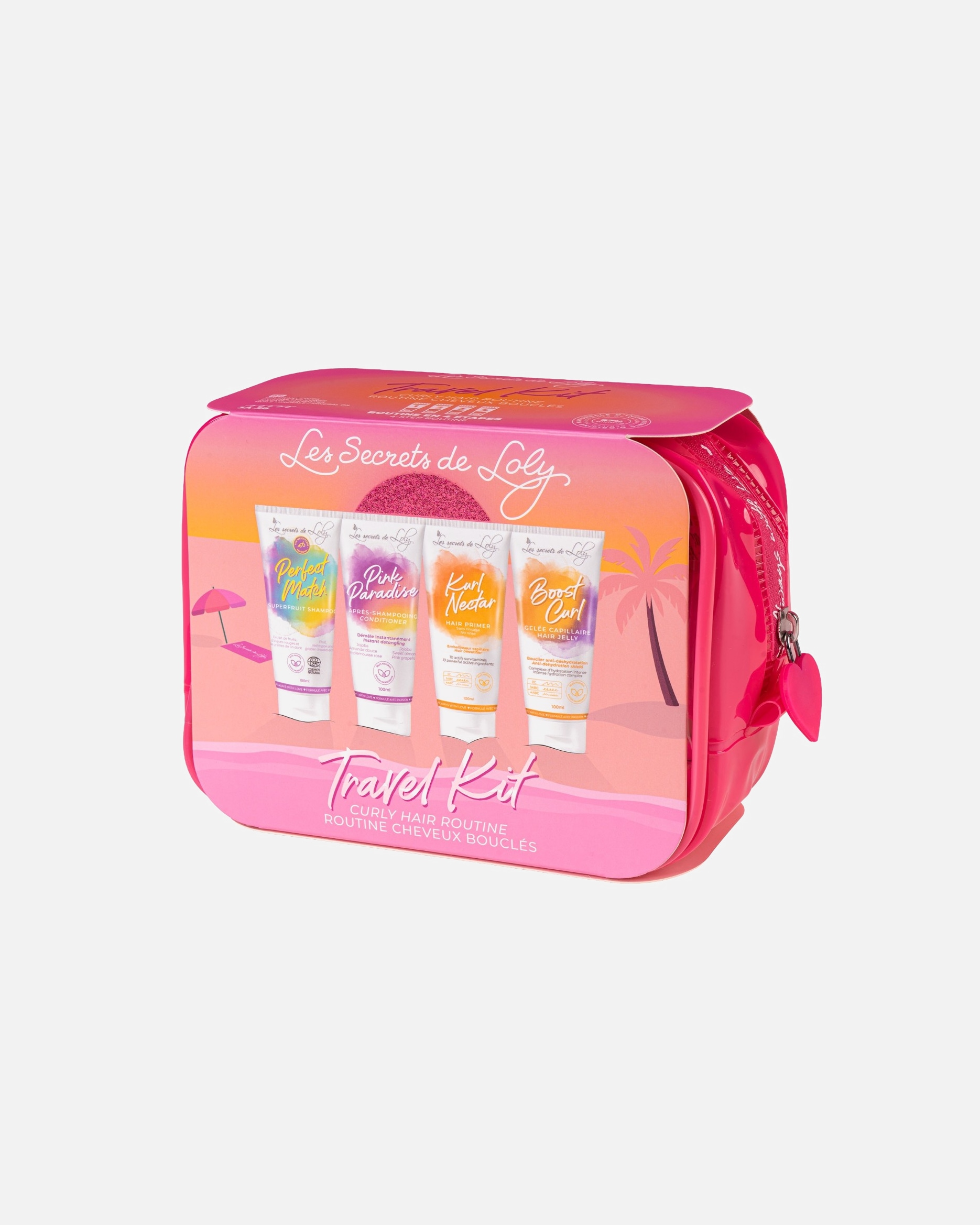 Coffret soin cheveux pour Unisexe Les Secrets de Loly Trousse voyage bouclé - Routine capillaire 4 étapes essentielles 1 unité