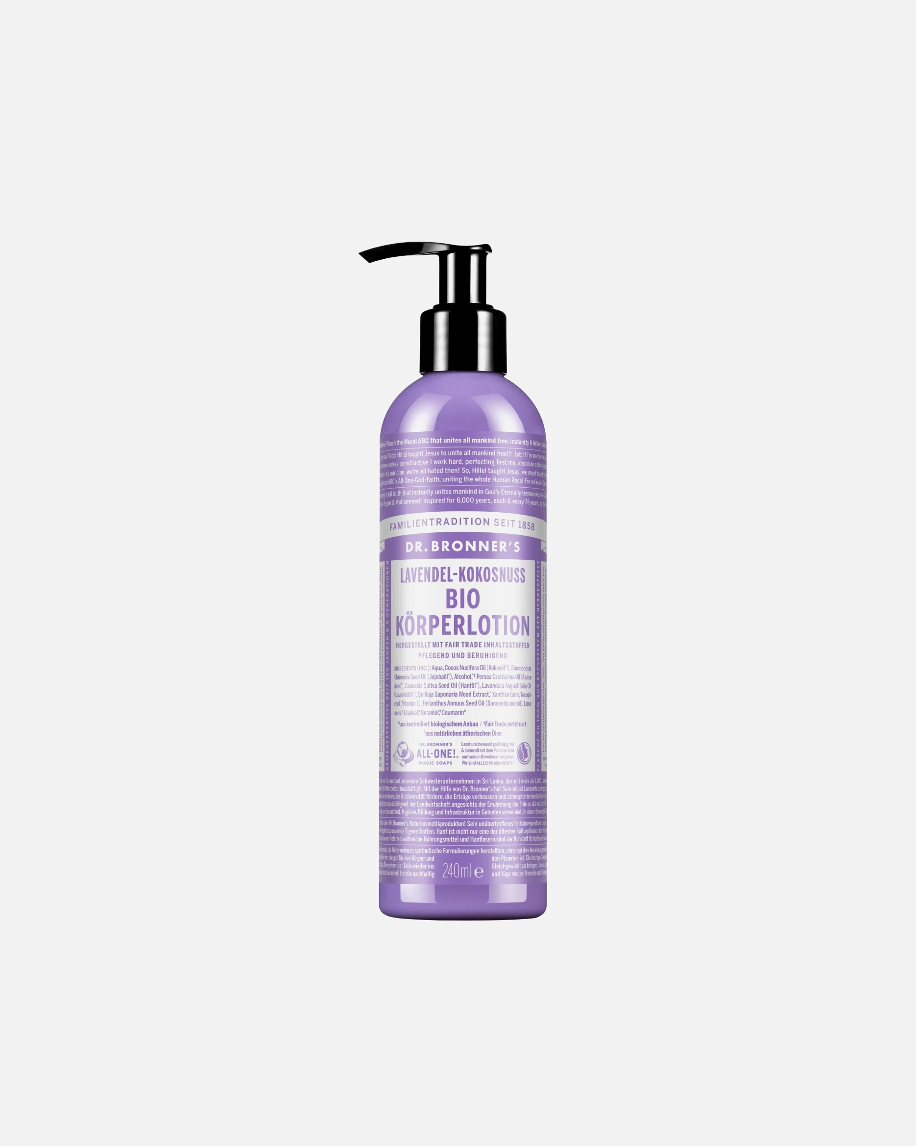 Lotion pour le corps pour Unisexe Dr. Bronner's BIO LOTION CORPORELLE Menthe poivrée #N/A