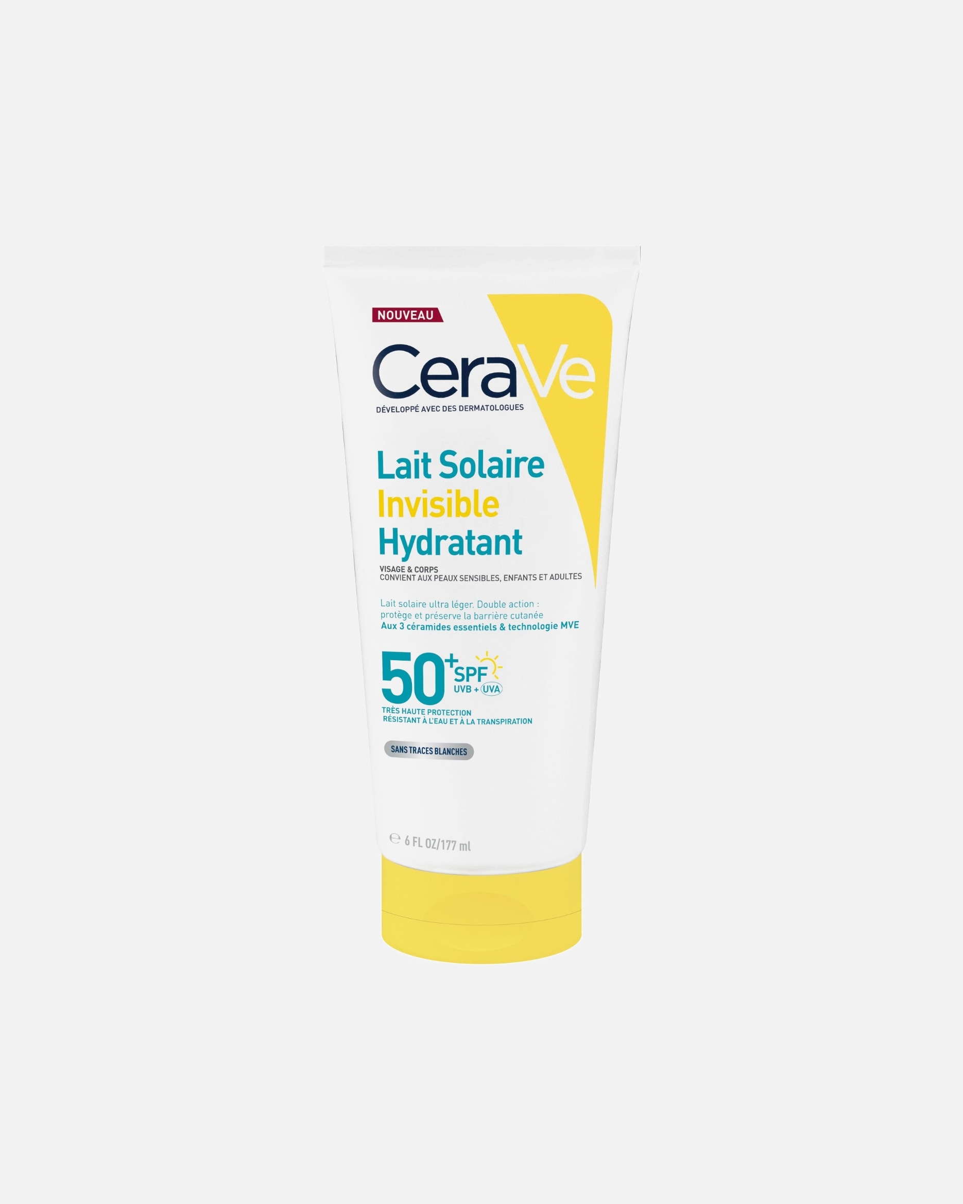 Crème solaire pour Unisexe CeraVe Lait Solaire Invisible Hydratant SPF50+ 177 ml