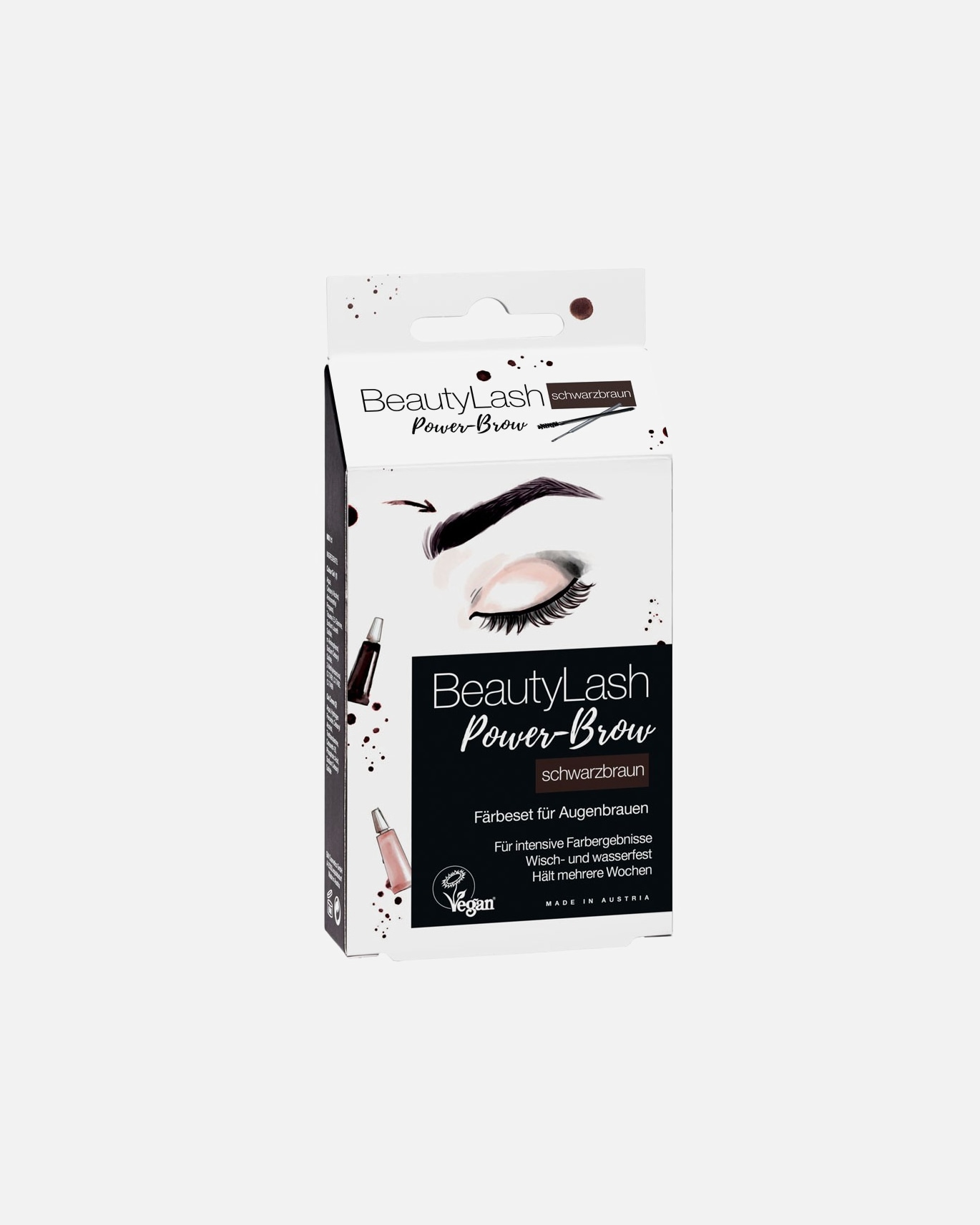 Teinture de sourcils pour Unisexe BeautyLash Kit de teinture Sourcils Power-Brow Brun noir