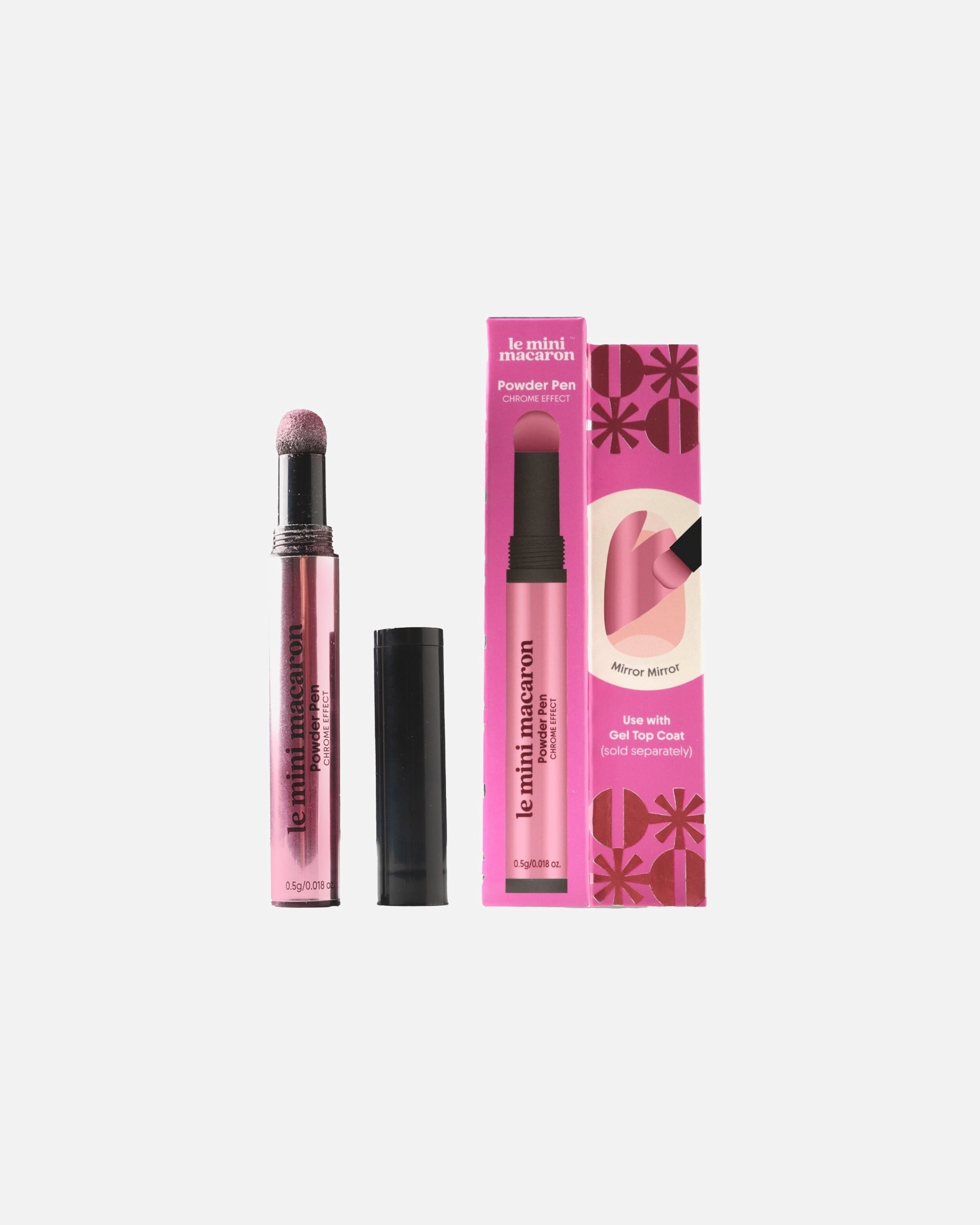 Manucure pour Unisexe Le Mini Macaron Chrome Powder Pen Pink revolution