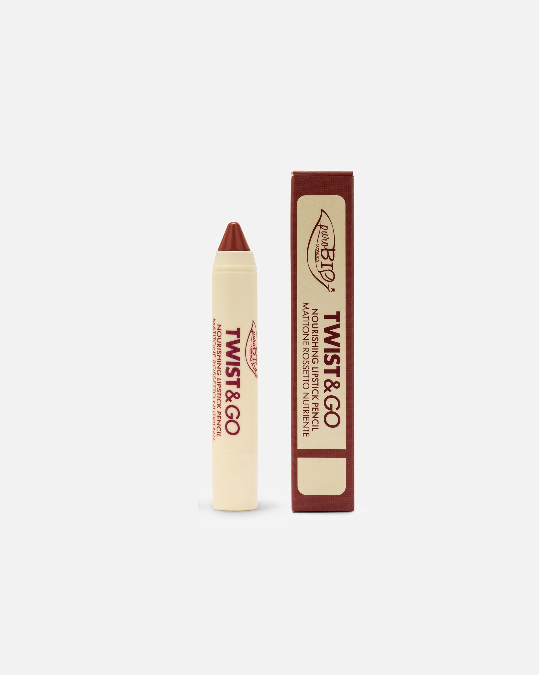 Rouge à lèvres pour Unisexe Purobio Twist & Go Stick 506 - mauve sombre