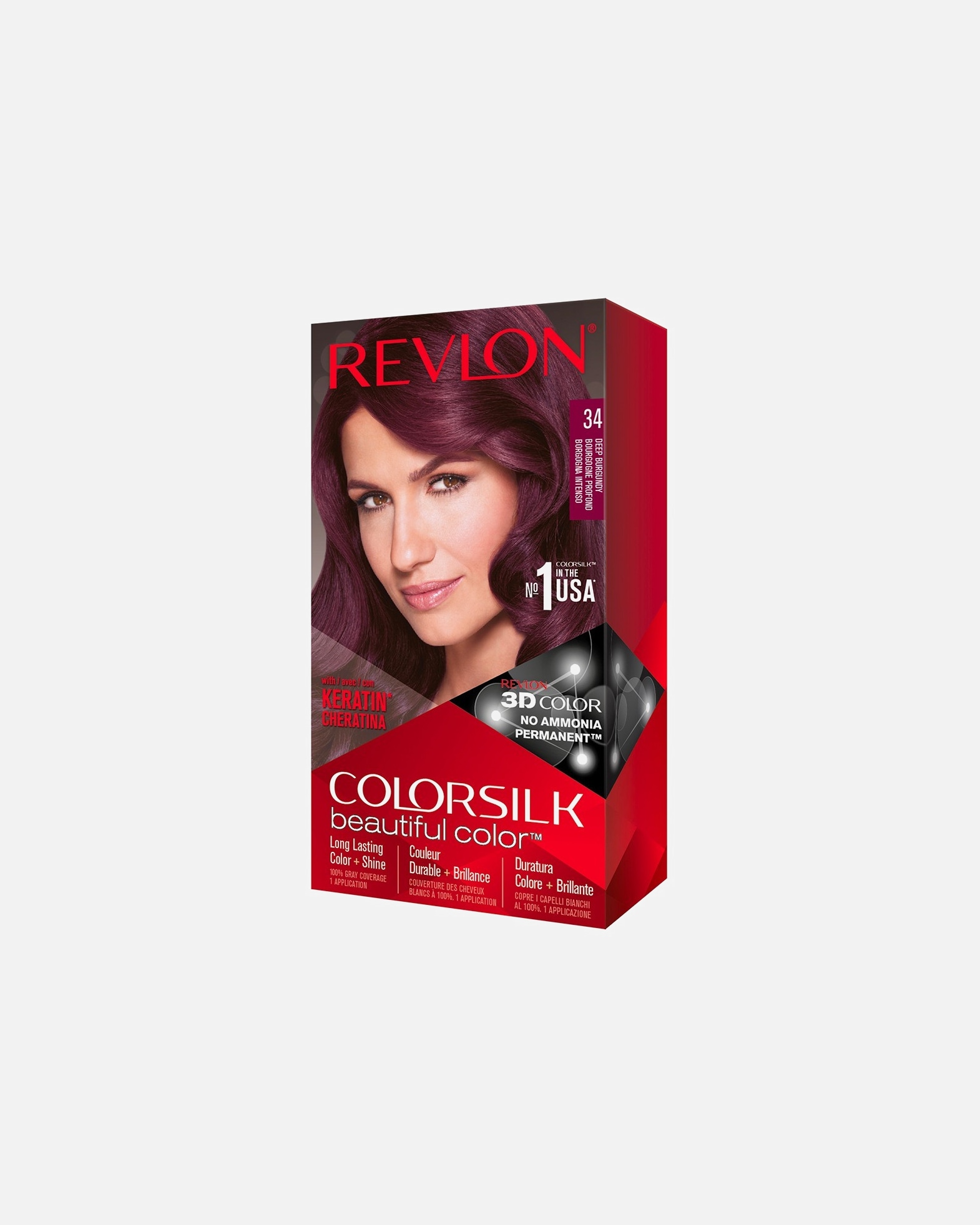 Coloration cheveux pour Unisexe Revlon ColorSilk Beautiful Color N°034 Bourgogne Foncé