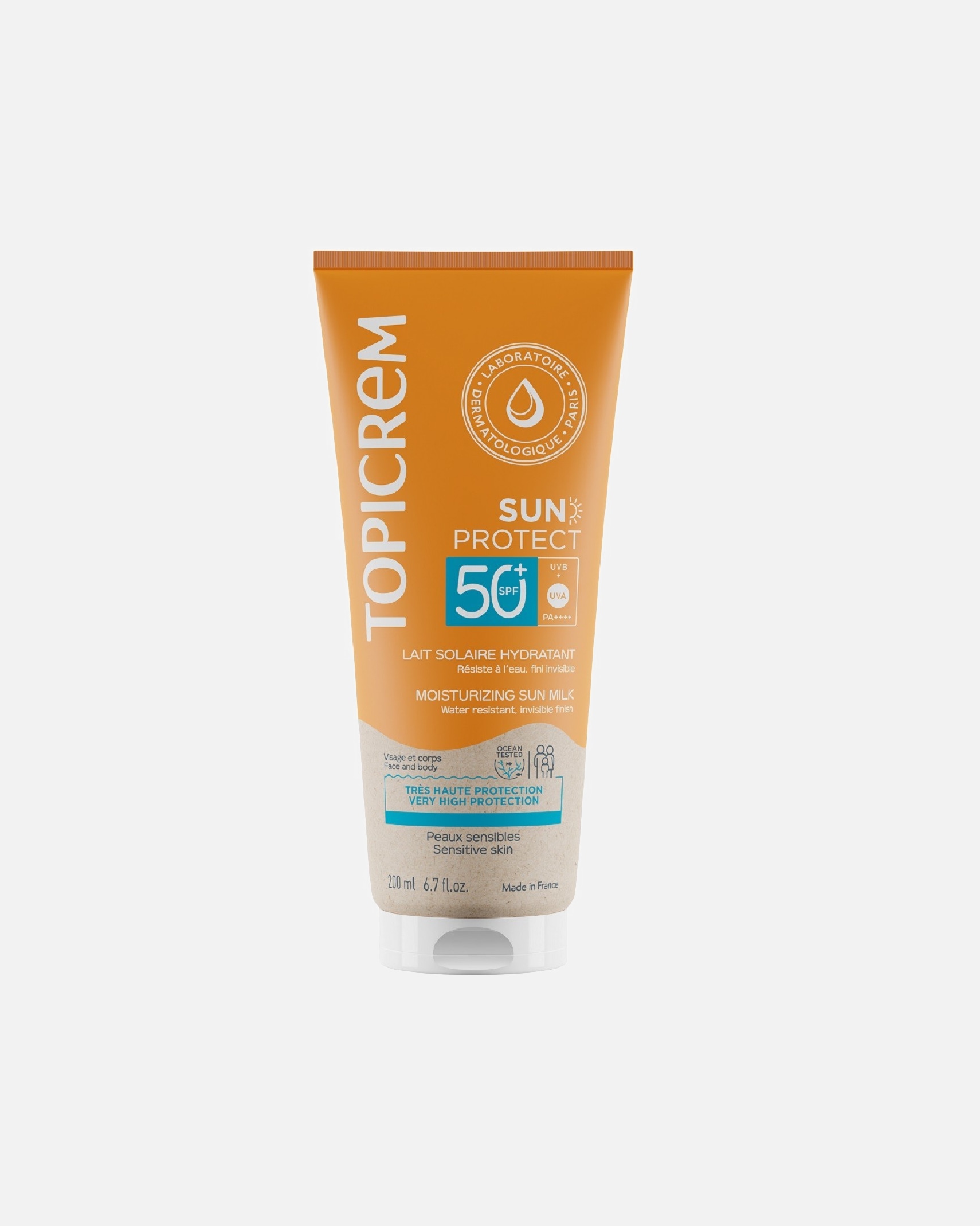 Crème solaire pour Unisexe Topicrem SUN PROTECT Lait Solaire Hydratant SPF50 + 200 ml