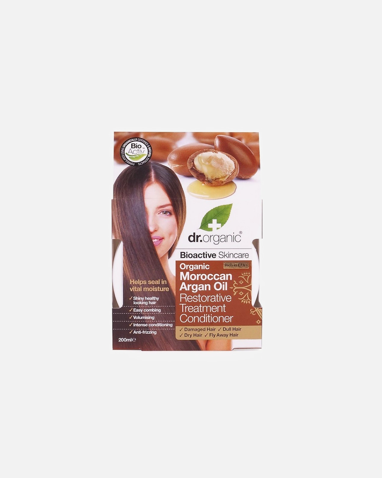 Crème cheveux pour Femme Dr. Organic Moroccan Argan Oil Conditionneur de traitement réparateur 200 ml