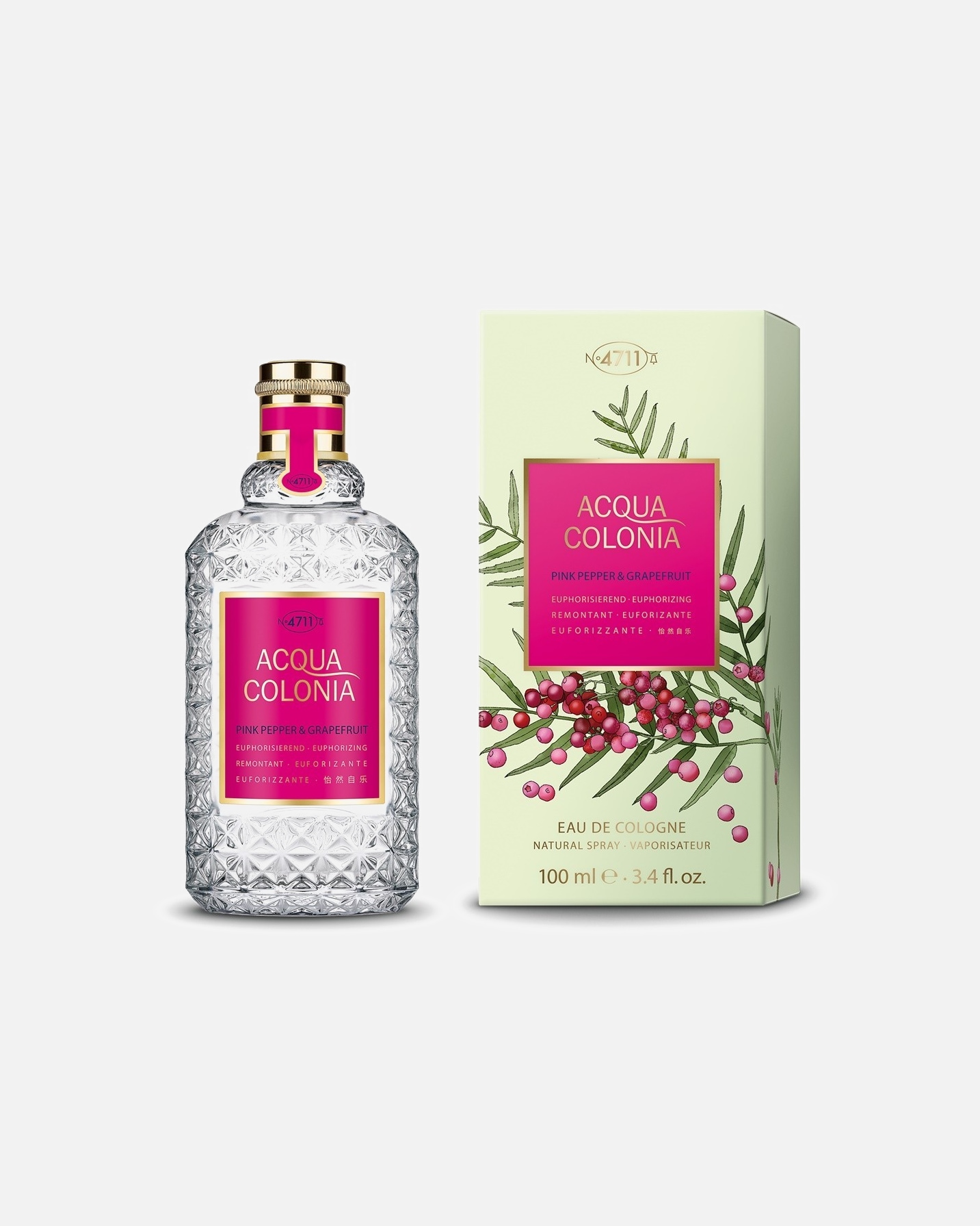 Eau de Cologne pour Unisexe 4711 Acqua Colonia Pink Pepper & Grapefruit Poivre Rose & Pamplemousse 100 ml