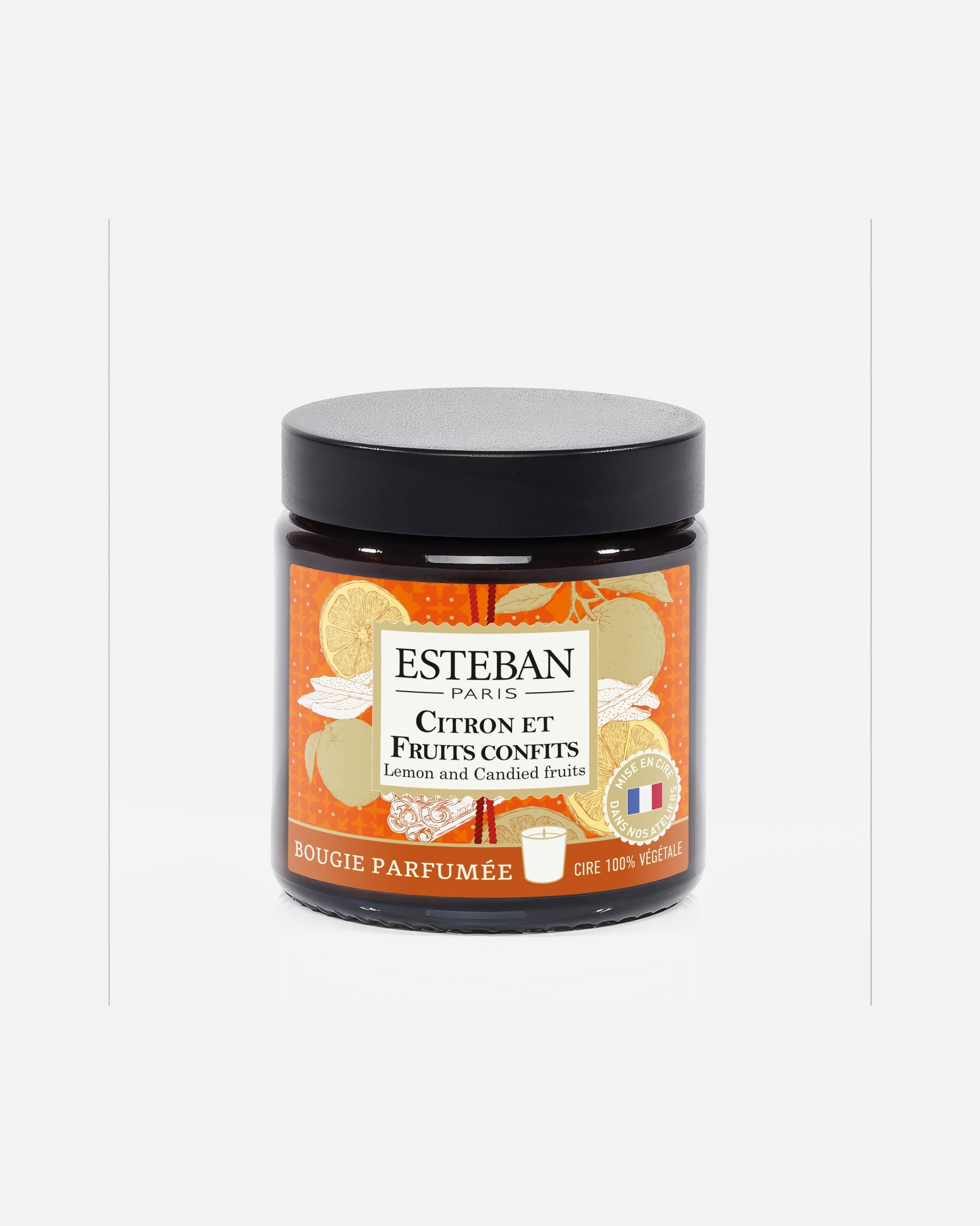 Bougie pour Unisexe Esteban Pommadier citron et fruits confits 90 Grammes