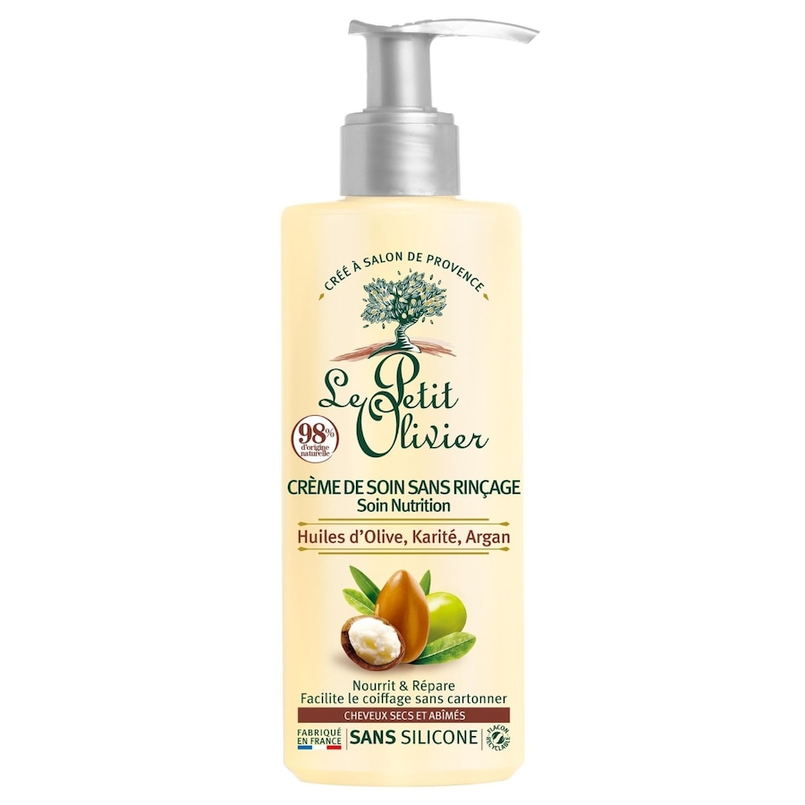 Le Petit Olivier - Crème de Soin Sans Rinçage Soin Nutrition Huiles d'Olive, Karité, Argan Cire et crème cheveux 200 ml female
