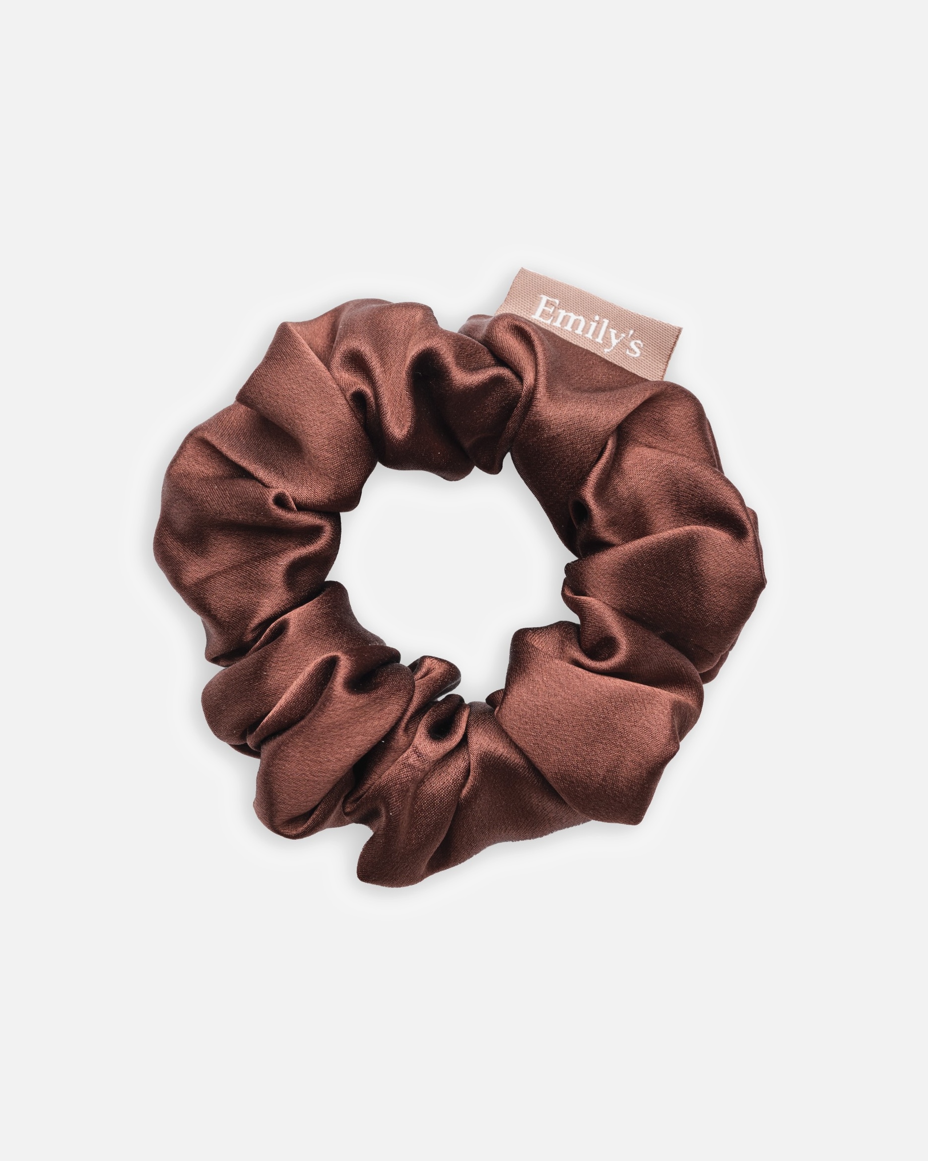 Élastique pour Femme Emily's Pillow Default Brand Line Chouchou 100% pure soie - Le Moyen Moka