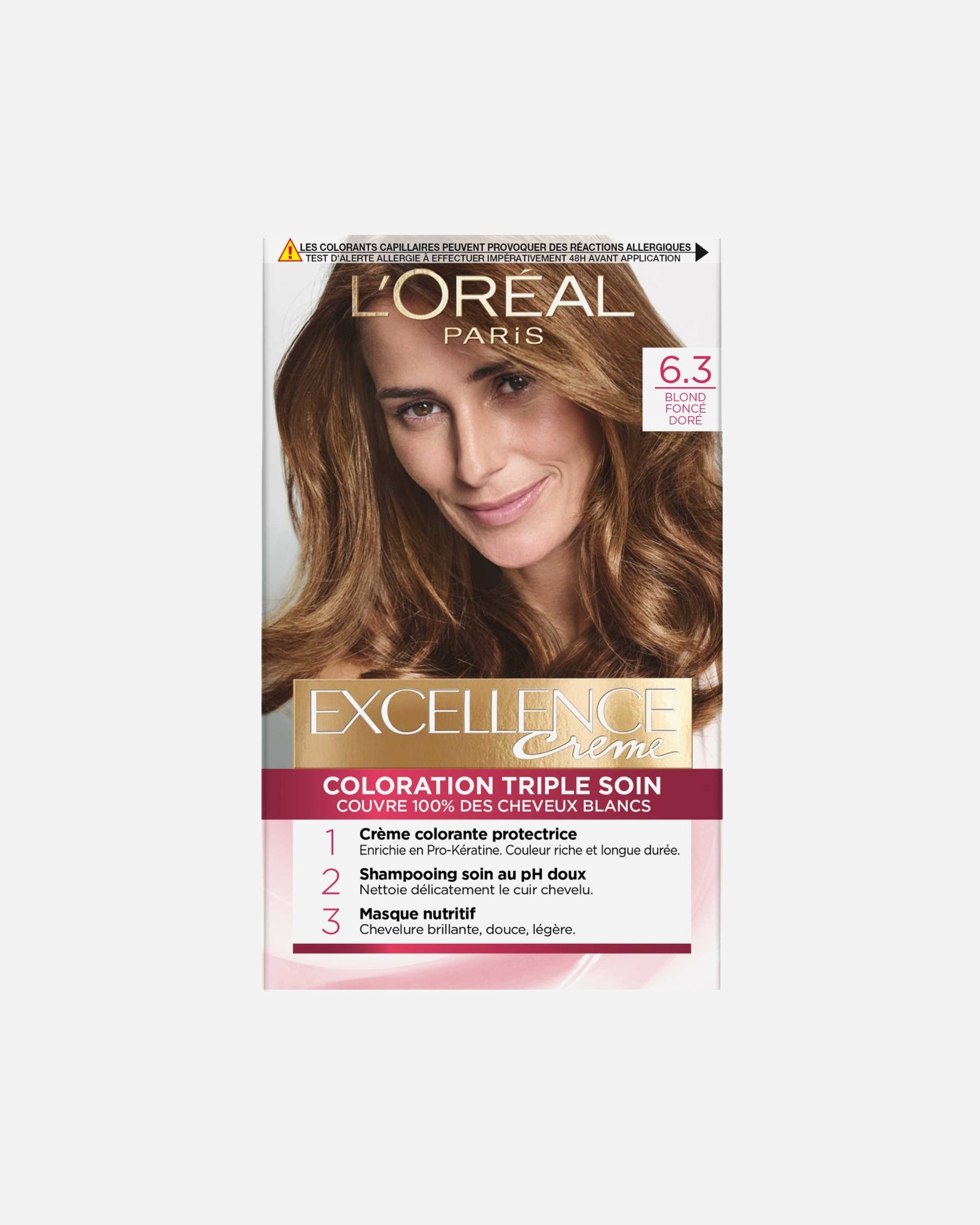 Coloration cheveux pour Femme L’Oréal Paris Excellence Crème Coloration 630 - Blond Foncé Doré