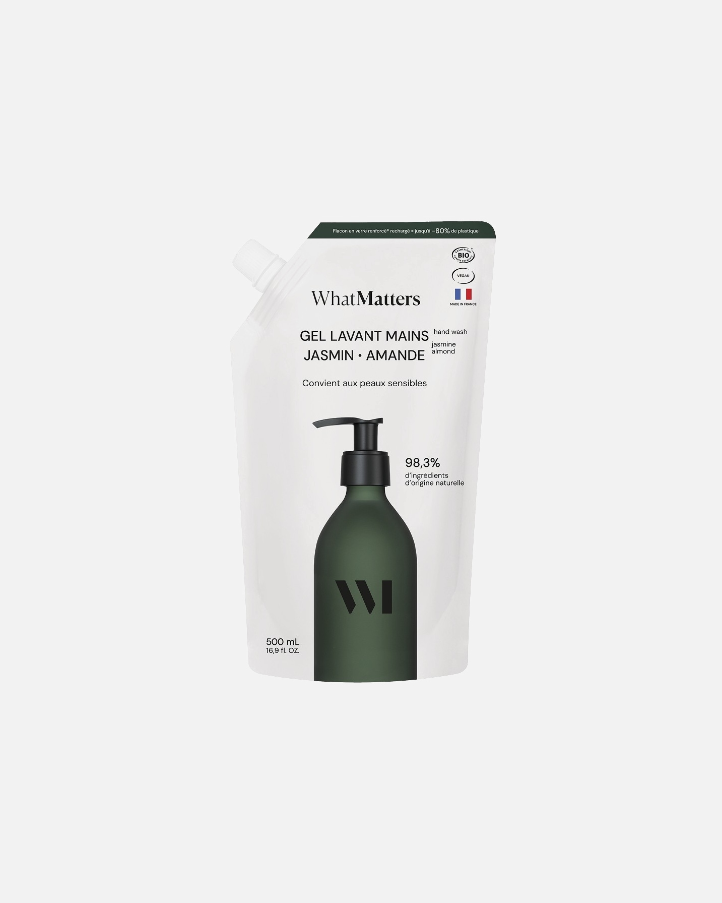 Savon pour les mains pour Unisexe What Matters Default Brand Line Jasmin Amande 500 ml - Recharge