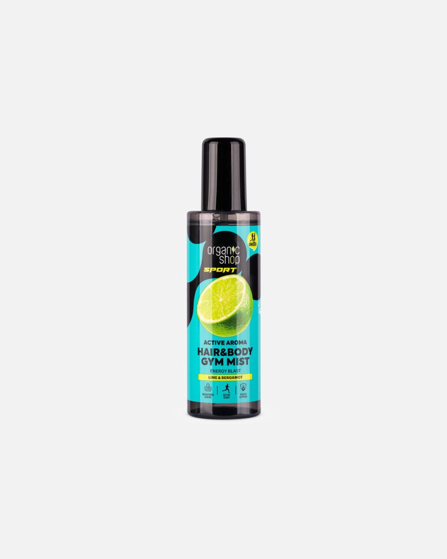 Spray pour le corps pour Unisexe Organic Shop Brume corps & cheveux énergisante spécial sport 200 ml