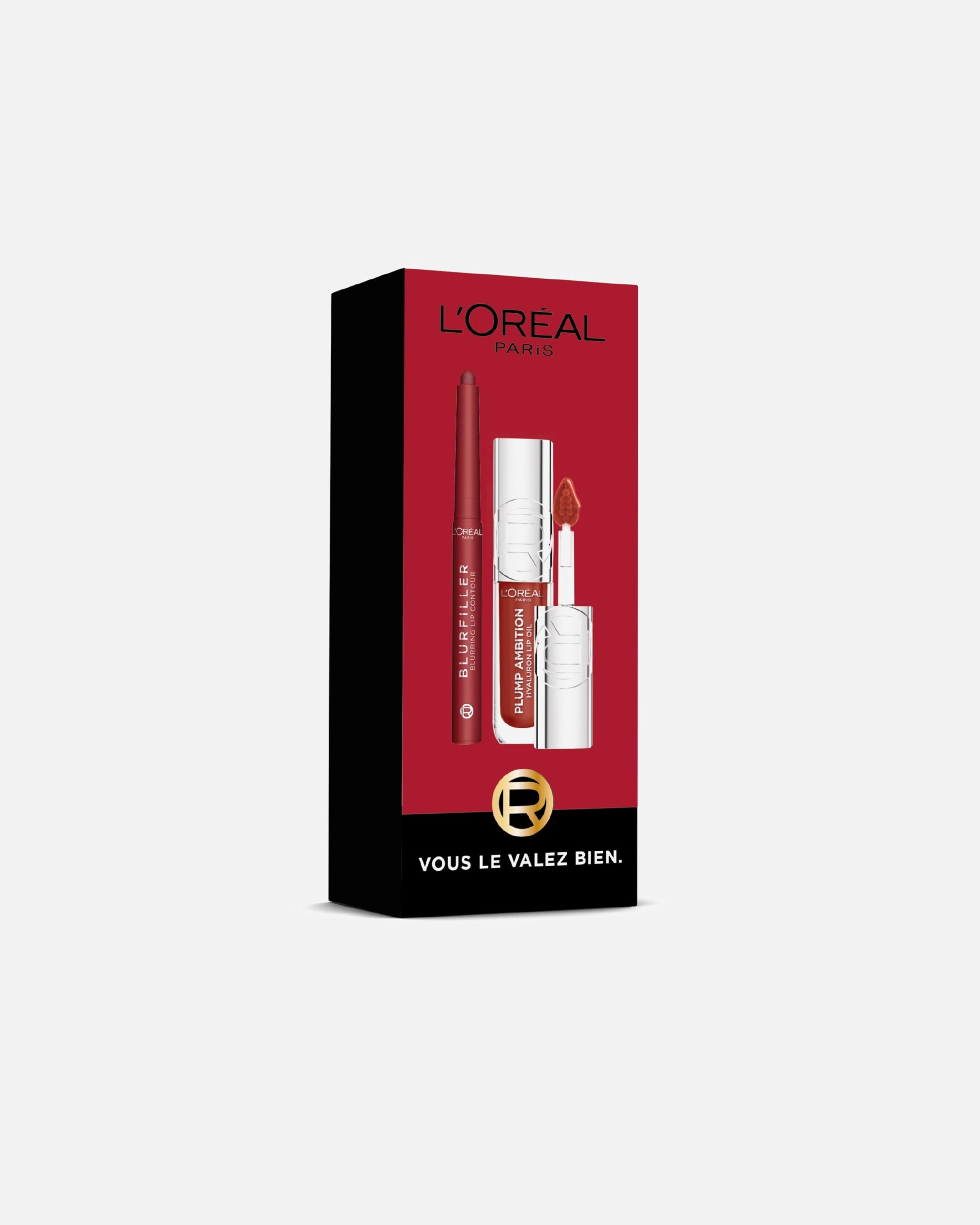 Coffret de maquillage pour les lèvres pour Unisexe L’Oréal Paris Plump Ambition Brun-rouge foncé