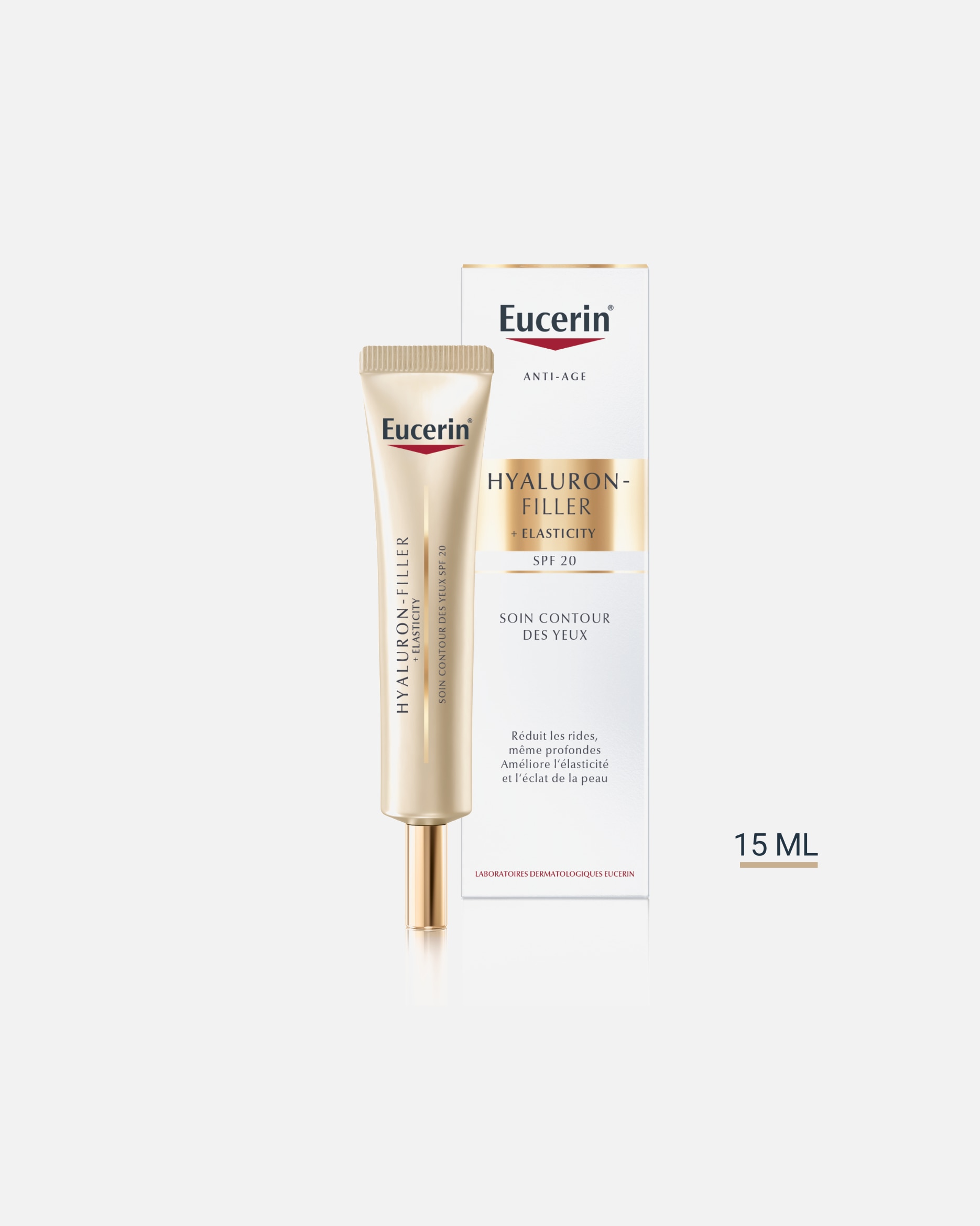 Sérum contour des yeux pour Unisexe Eucerin Hyaluron-filler + elasticity spf 20 15 ml