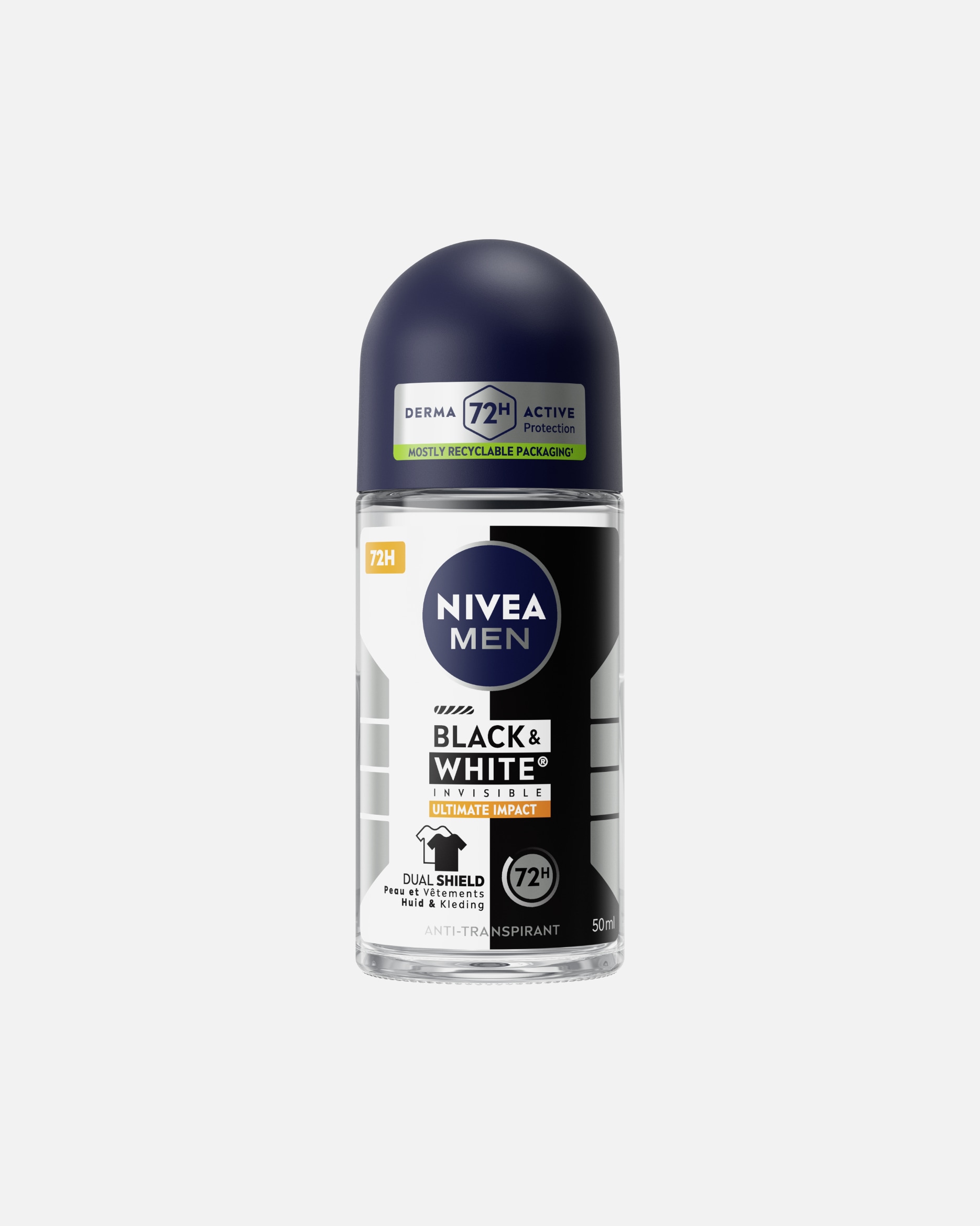 Déodorant pour Homme NIVEA Bille Homme 72H Black & White Ultimate 50 ml