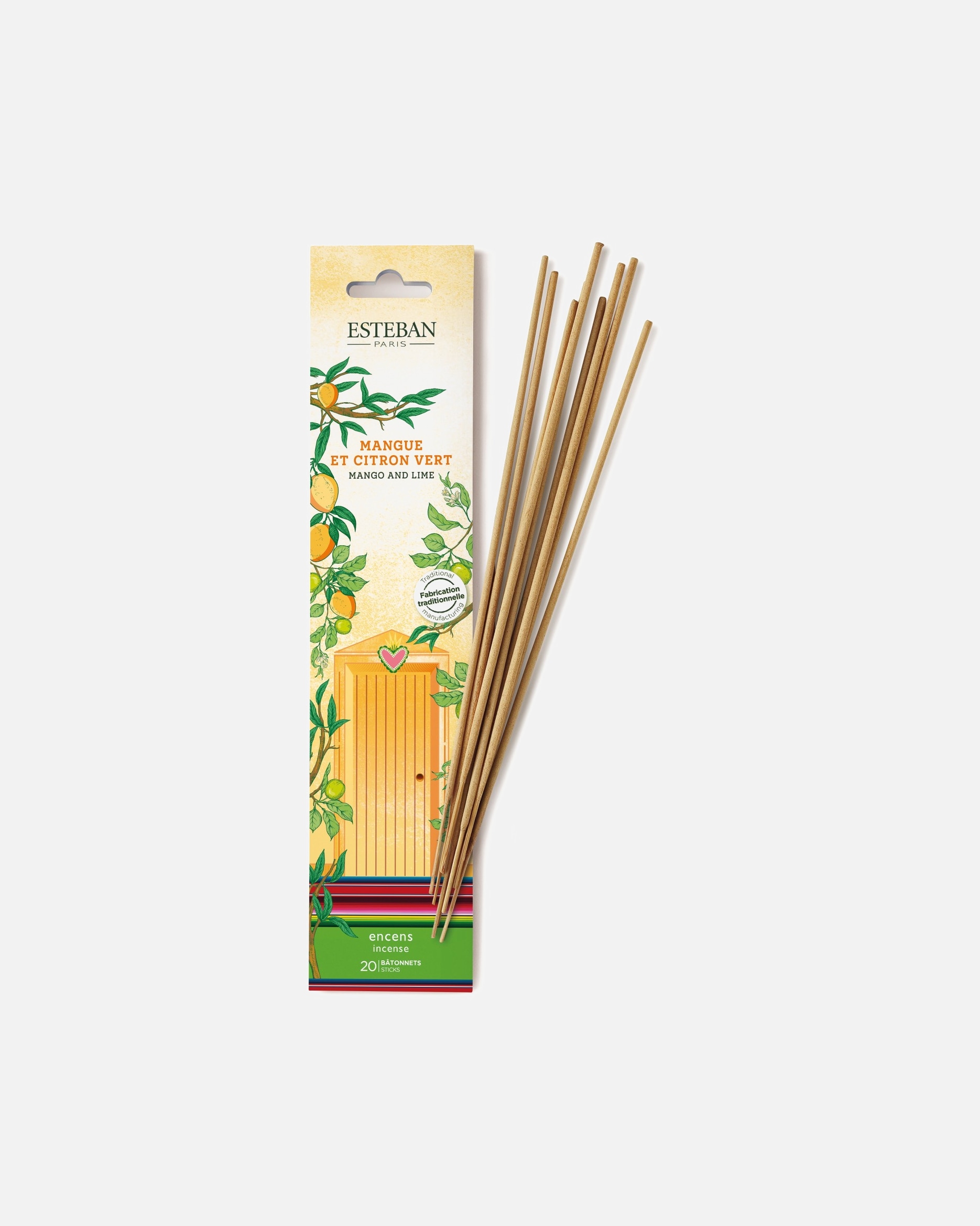 Parfum d'ambiance pour Unisexe Esteban ENCENS INDIENS MANGUE ET CITRON VERT 1 unité