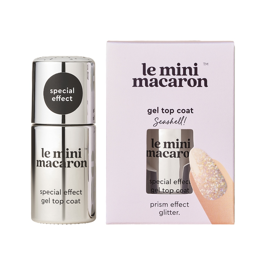 Le Mini Macaron - Seashell Top Coat 8.5 ml Argent unisex