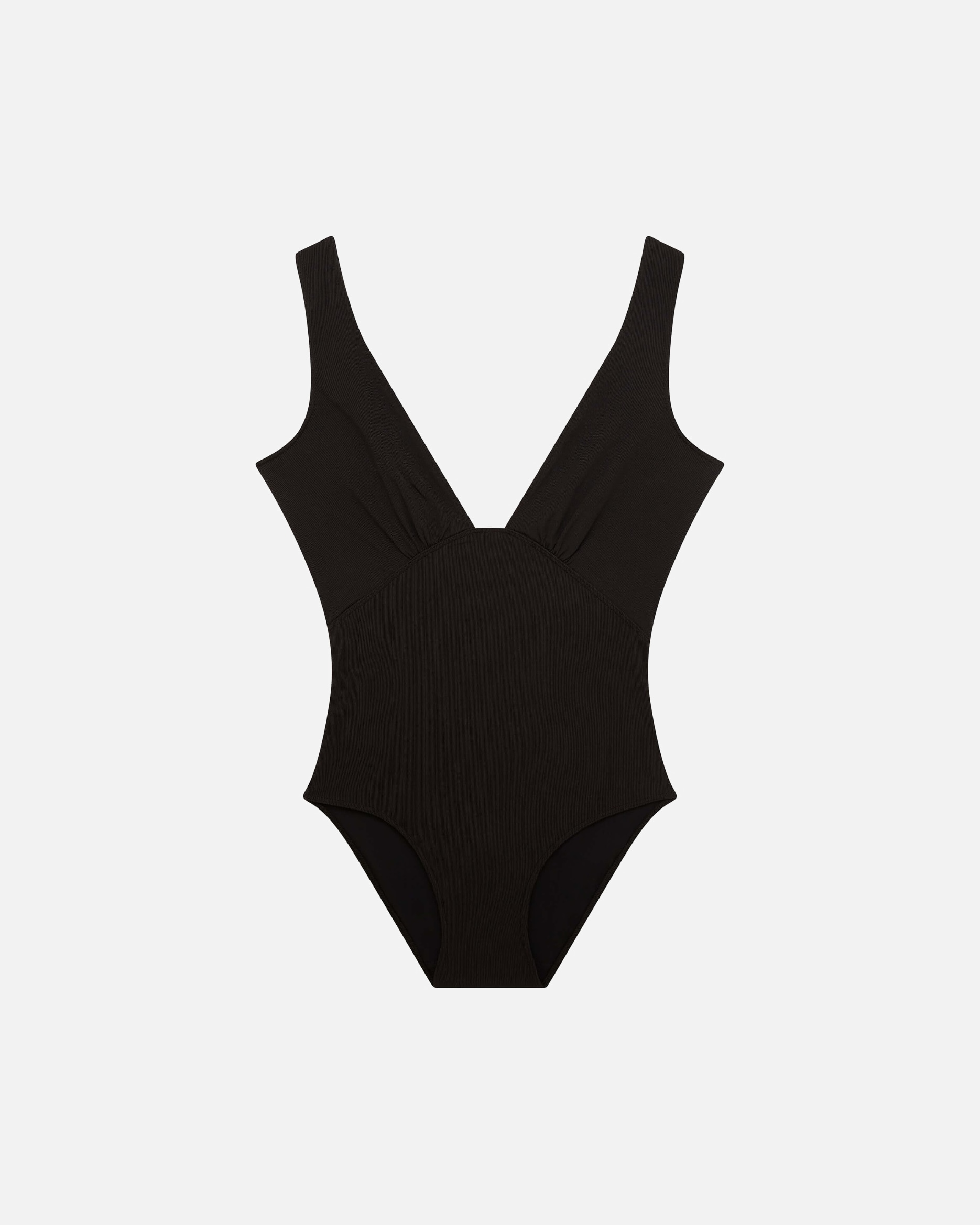 Sous-vêtements menstruels pour Femme RÉJEANNE Default Brand Line Maillot de Bain Swim Noir Côtelé 44