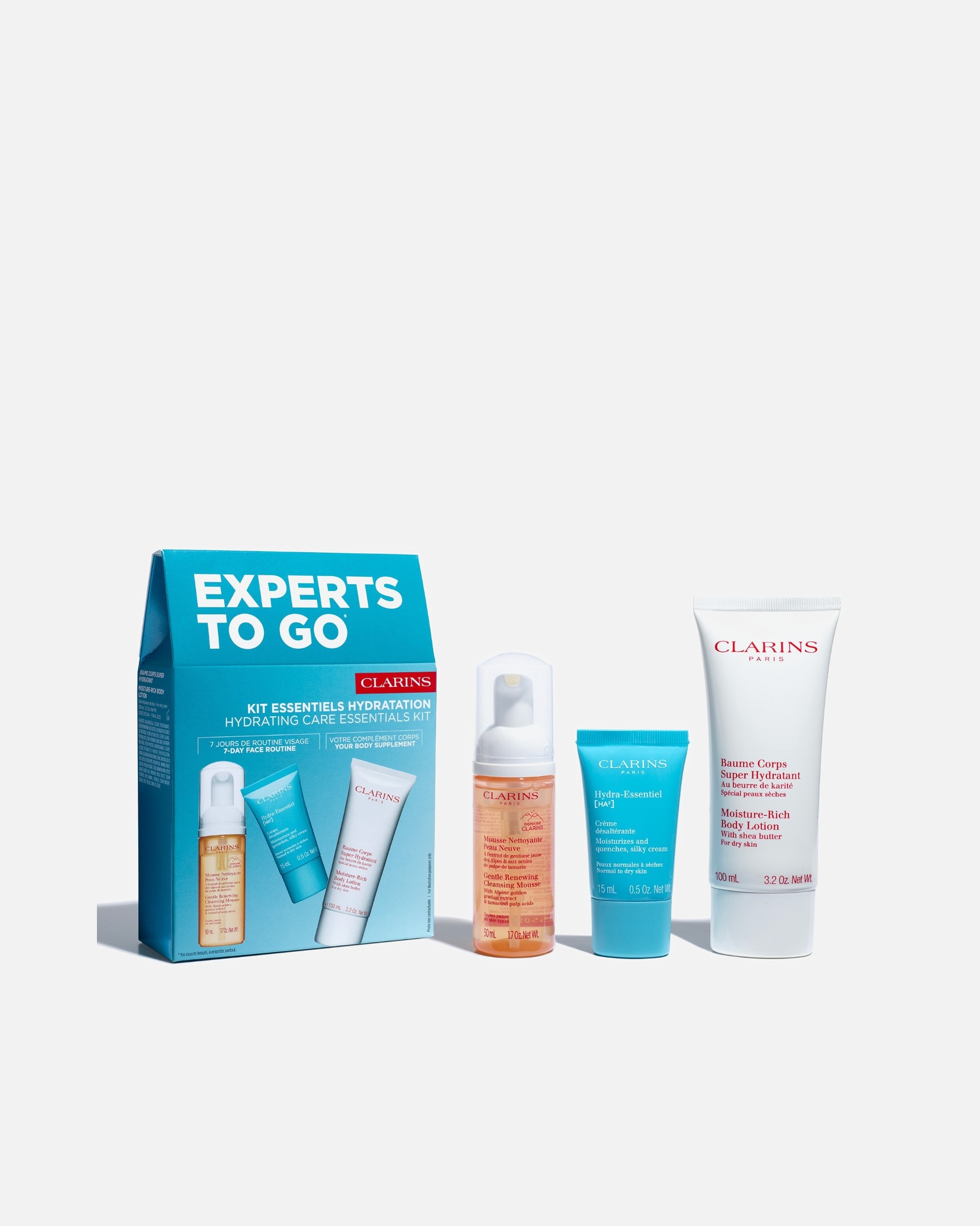 Coffret soin visage pour Unisexe Clarins Essentiels Hydratation Visage & Corps 1 unité